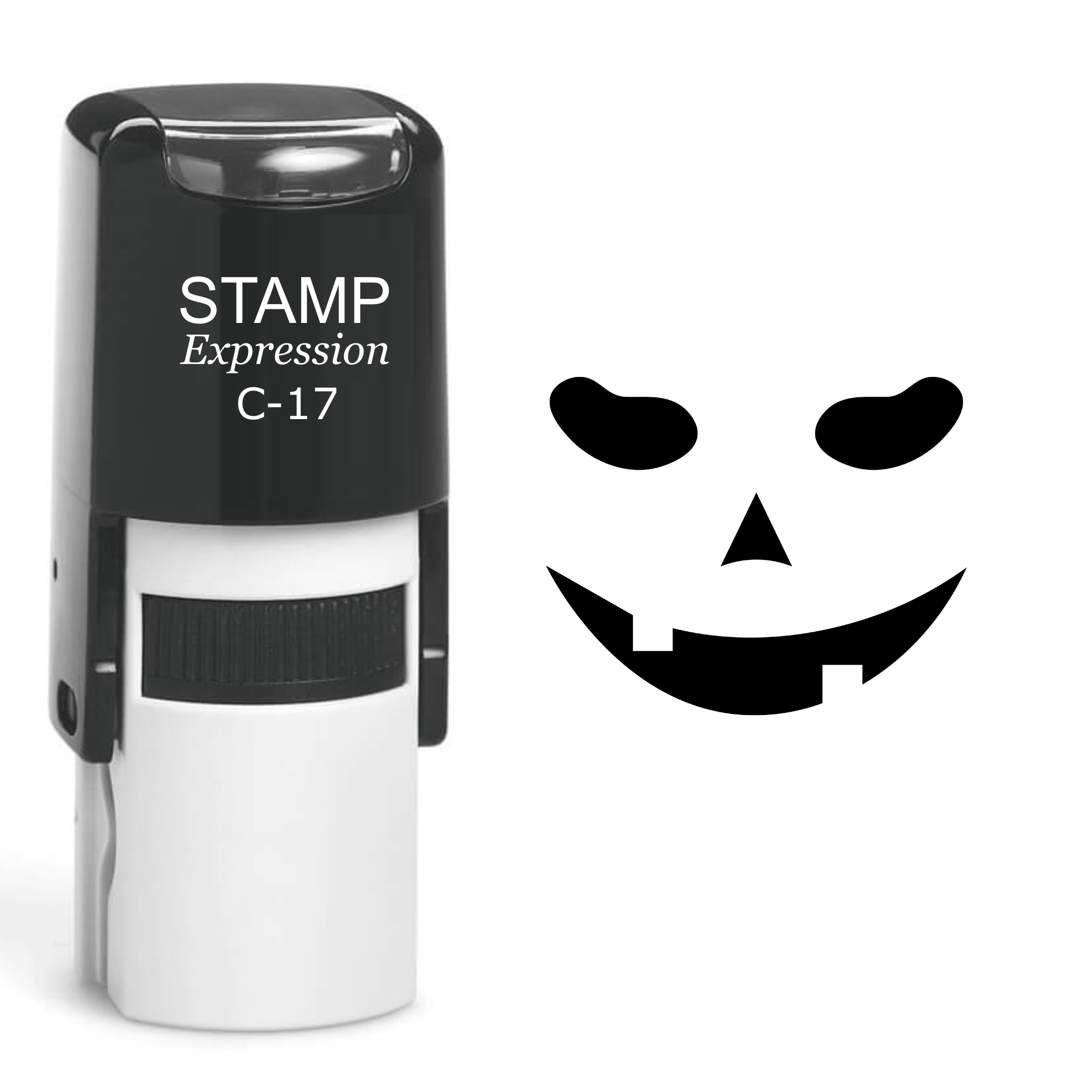 Pumpkin Faces Halloween Self Inking Rubber Stamp (SH-60647)