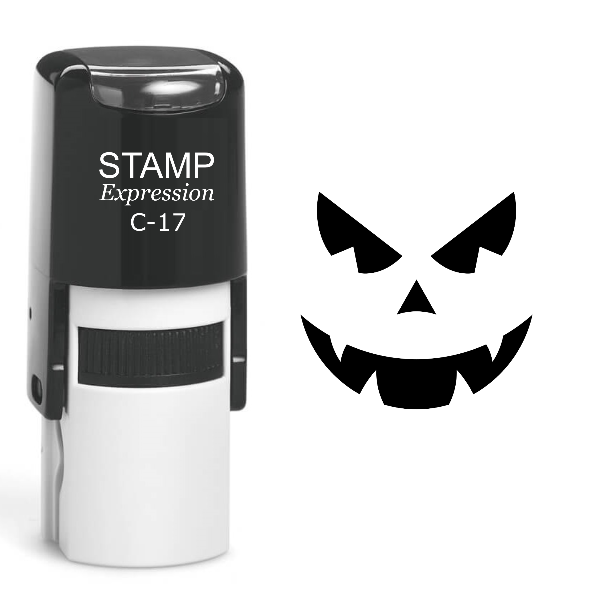 Pumpkin Faces Halloween Self Inking Rubber Stamp (SH-60649)