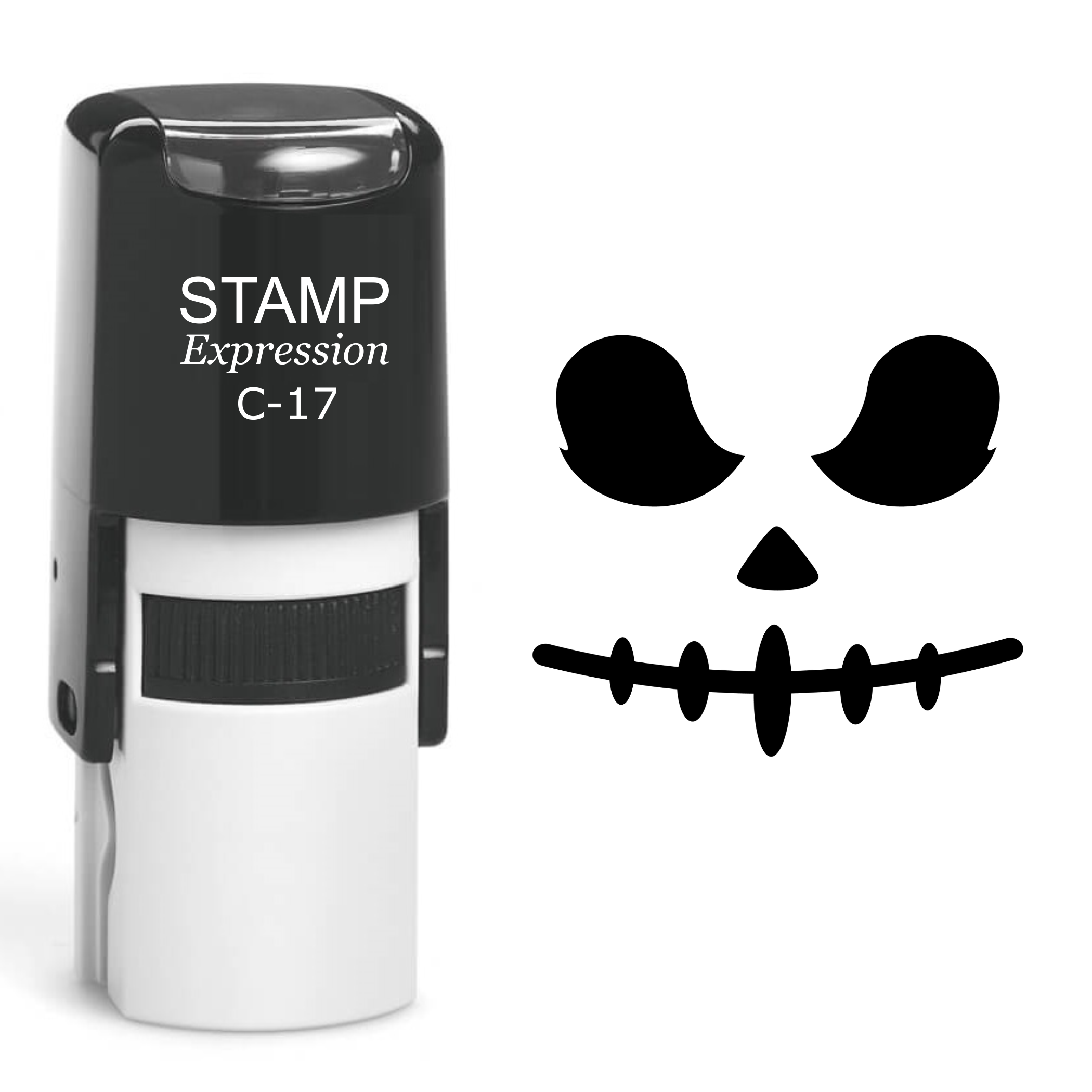 Pumpkin Faces Halloween Self Inking Rubber Stamp (SH-60650)