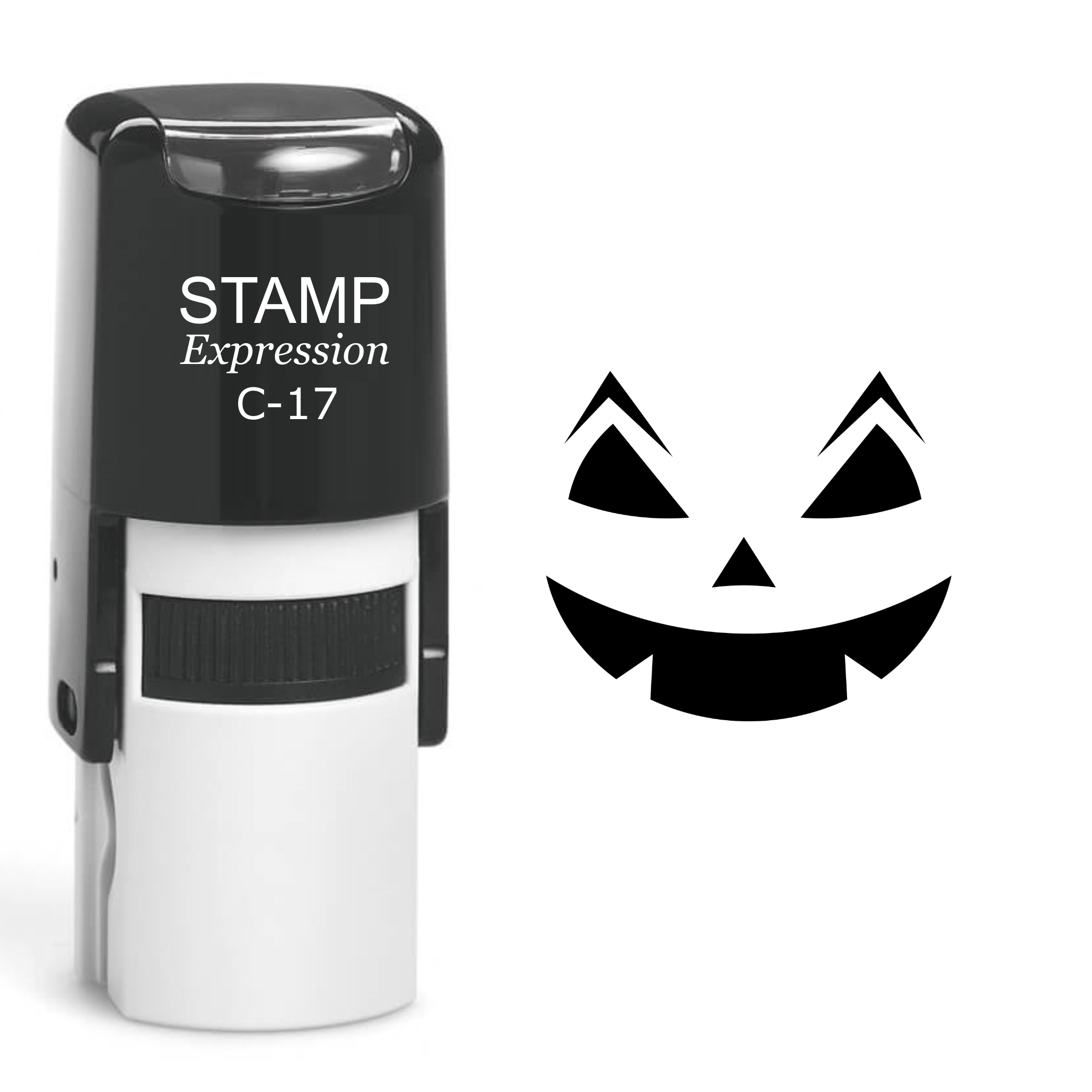 Pumpkin Faces Halloween Self Inking Rubber Stamp (SH-60651)