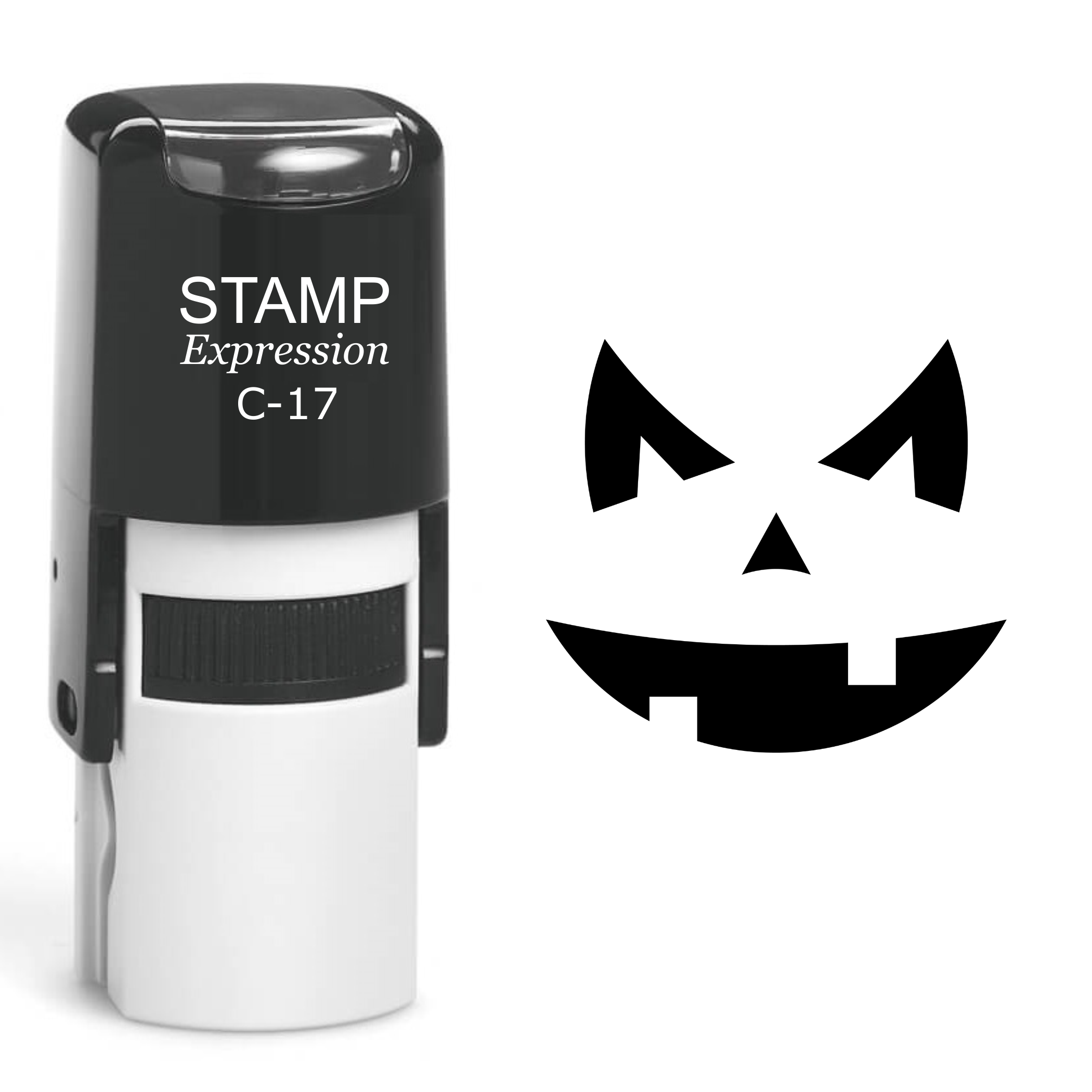 Pumpkin Faces Halloween Self Inking Rubber Stamp (SH-60652)