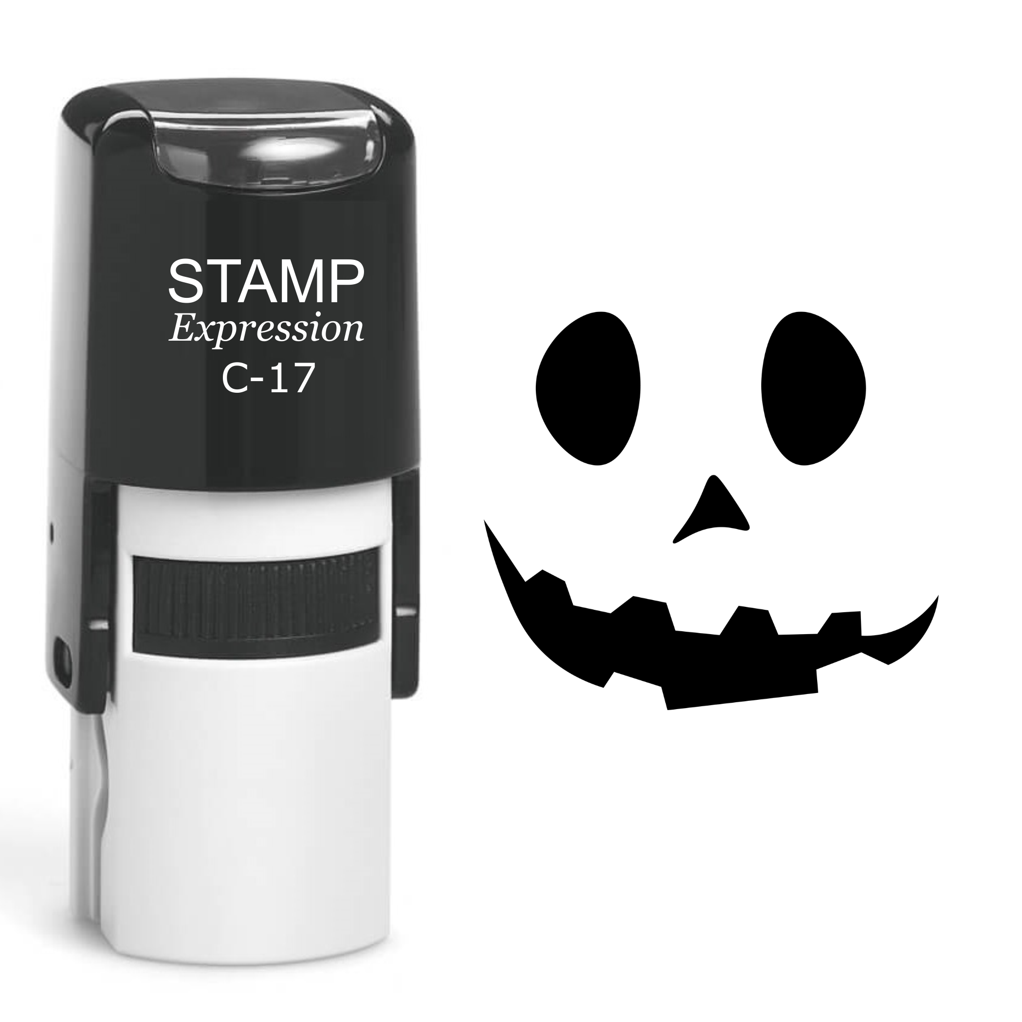 Pumpkin Faces Halloween Self Inking Rubber Stamp (SH-60653)