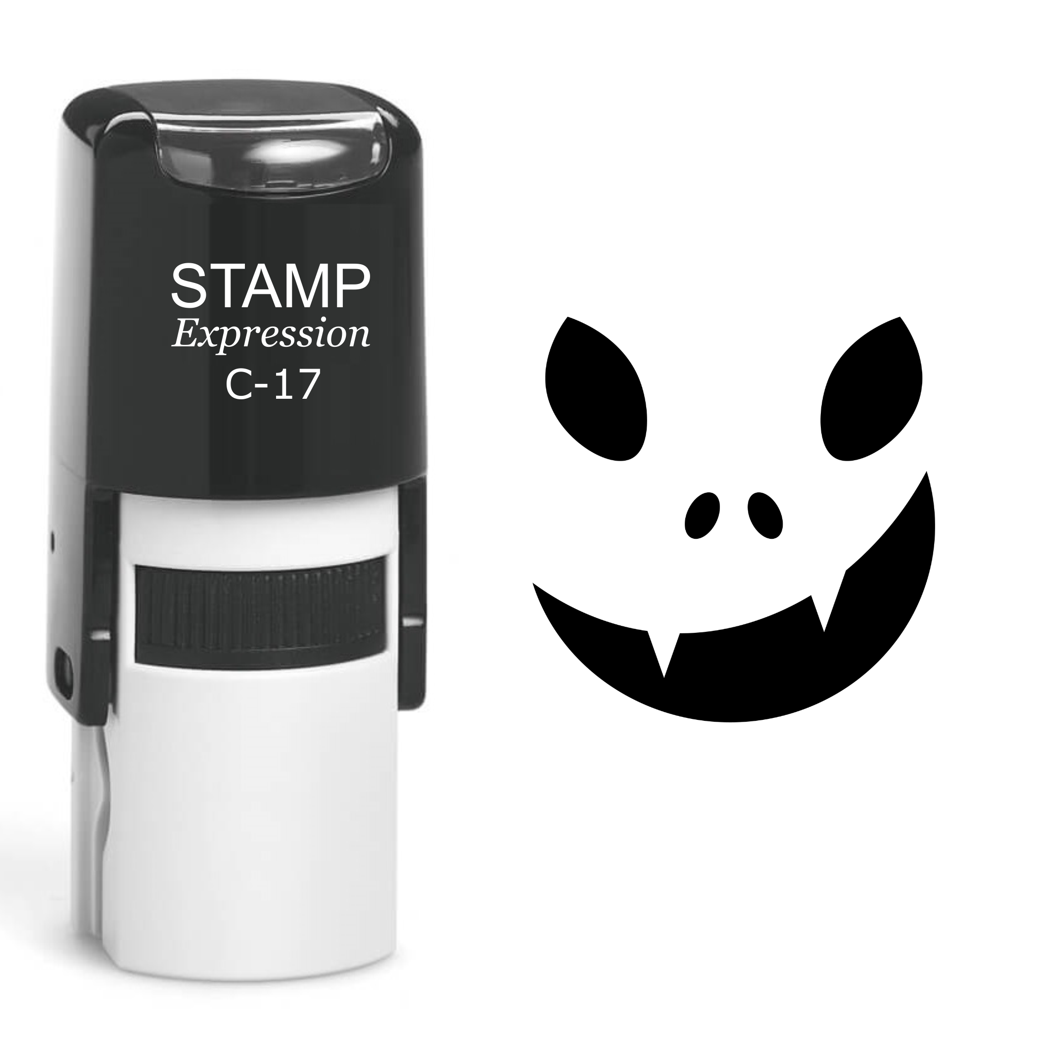 Pumpkin Faces Halloween Self Inking Rubber Stamp (SH-60655)