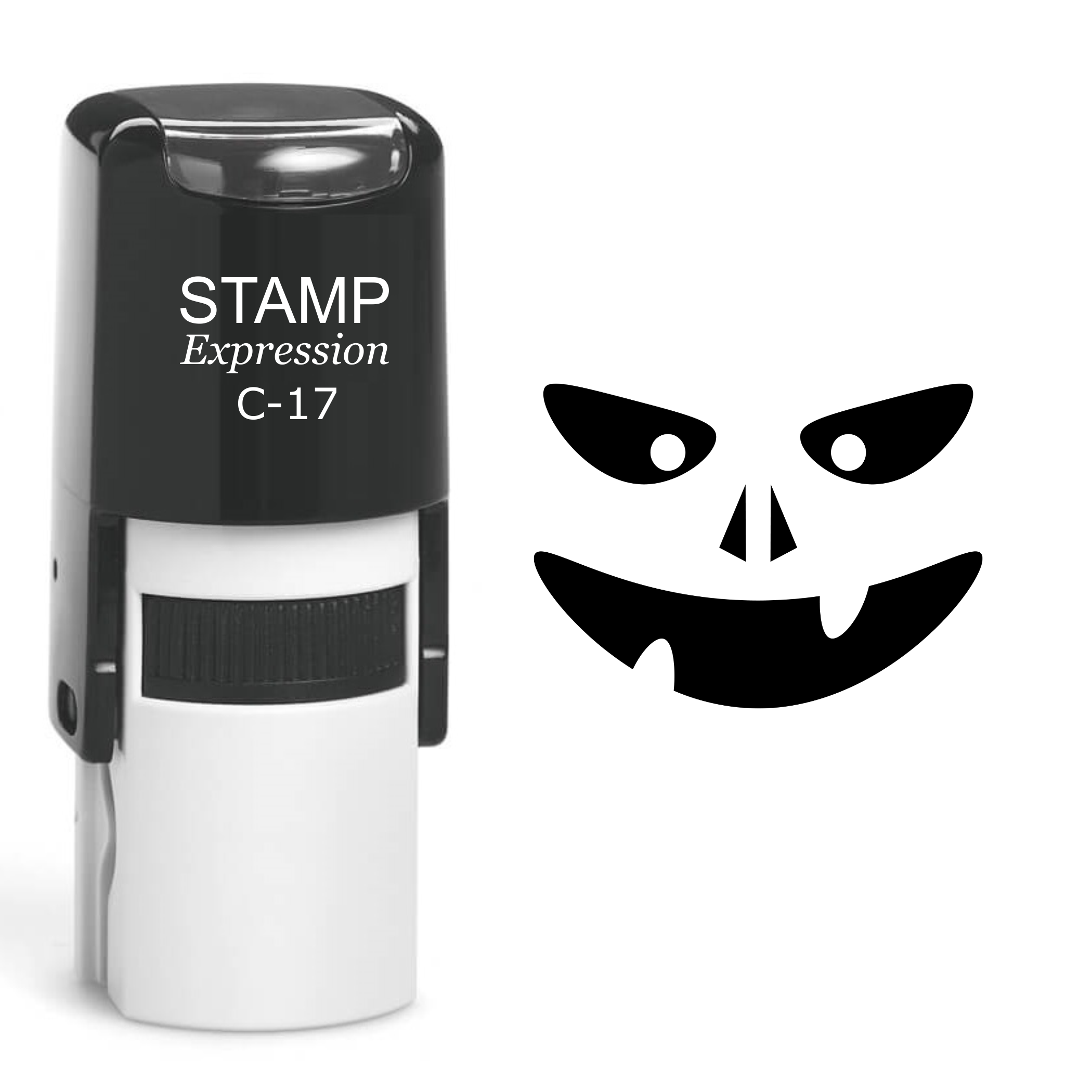 Pumpkin Faces Halloween Self Inking Rubber Stamp (SH-60656)