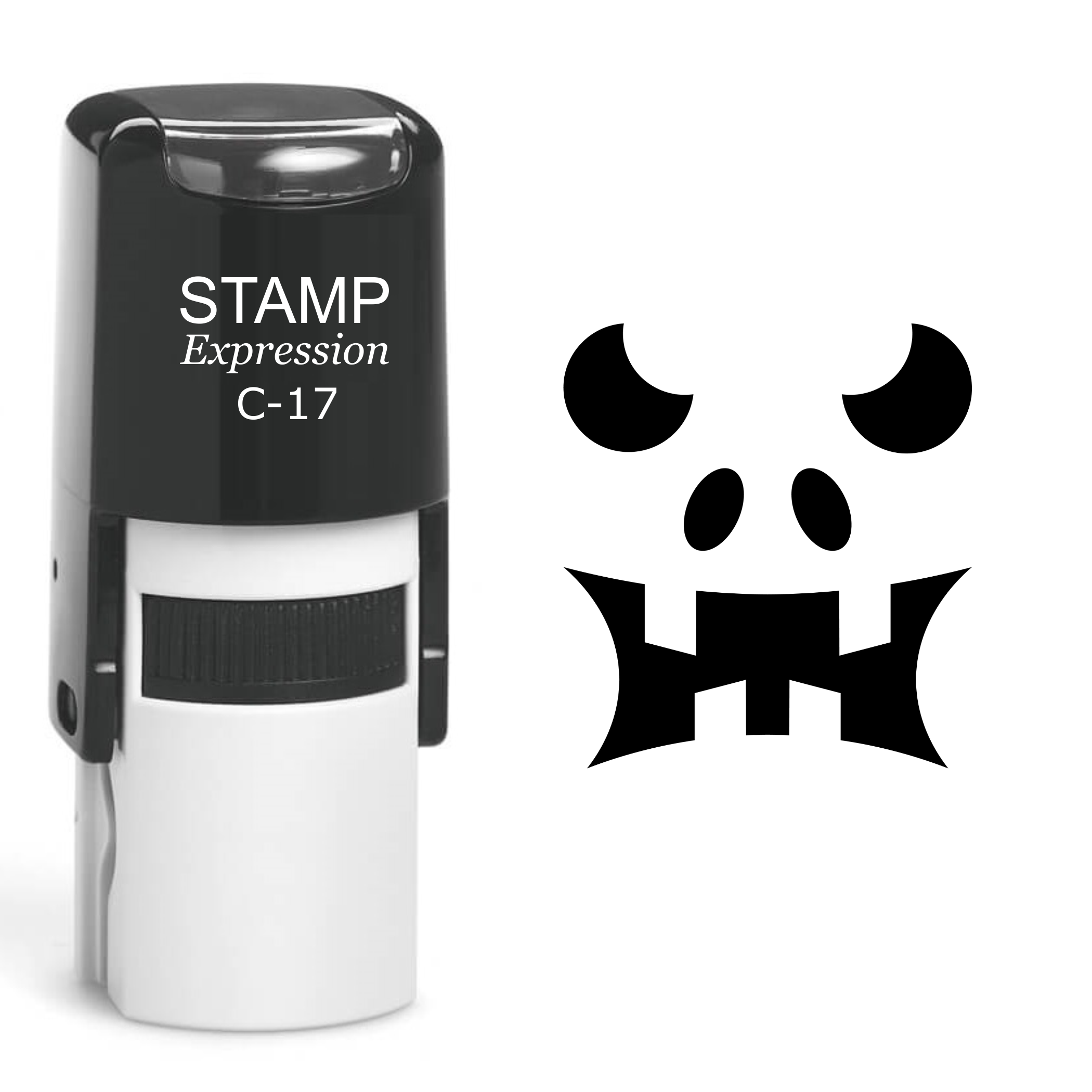Pumpkin Faces Halloween Self Inking Rubber Stamp (SH-60659)