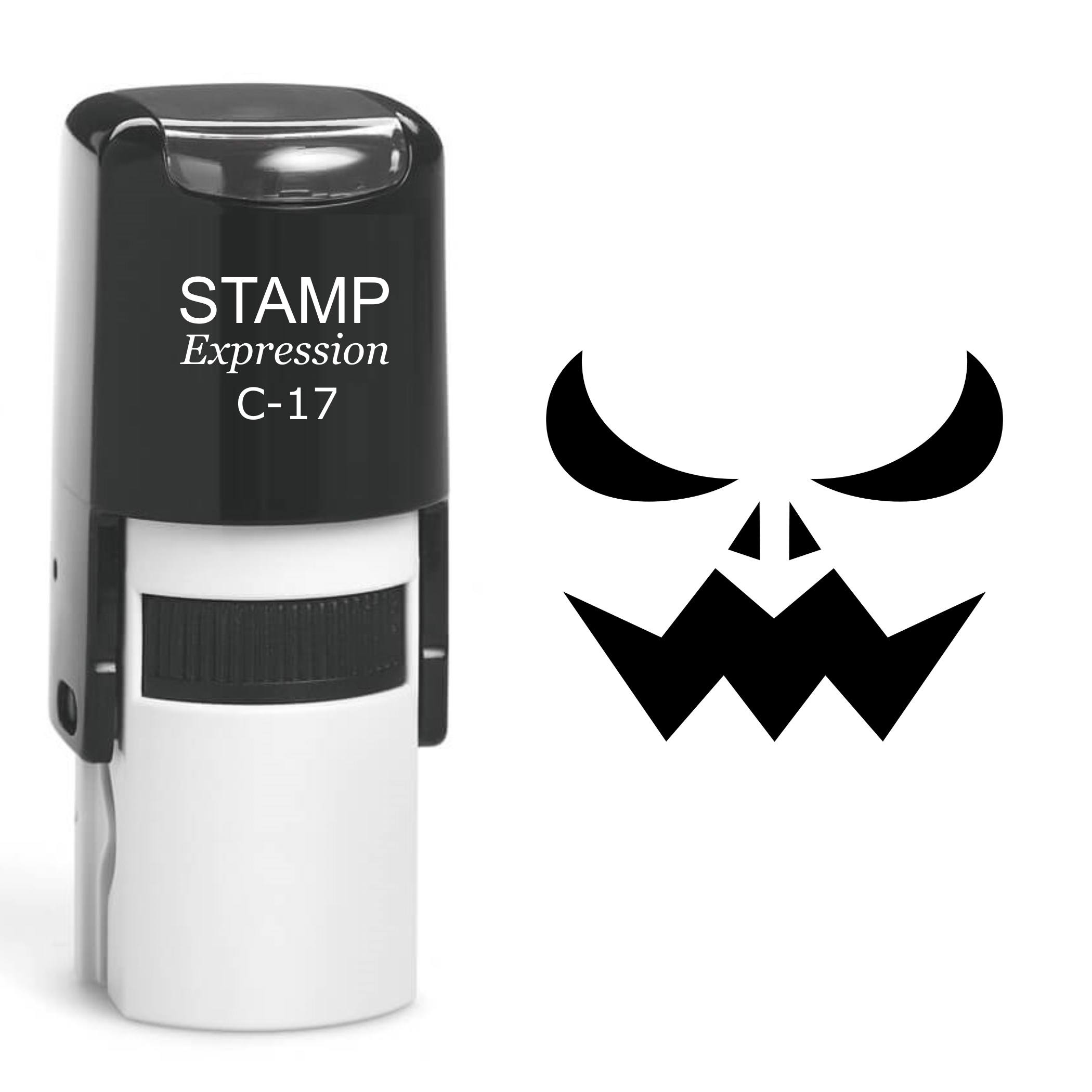 Pumpkin Faces Halloween Self Inking Rubber Stamp (SH-60660)