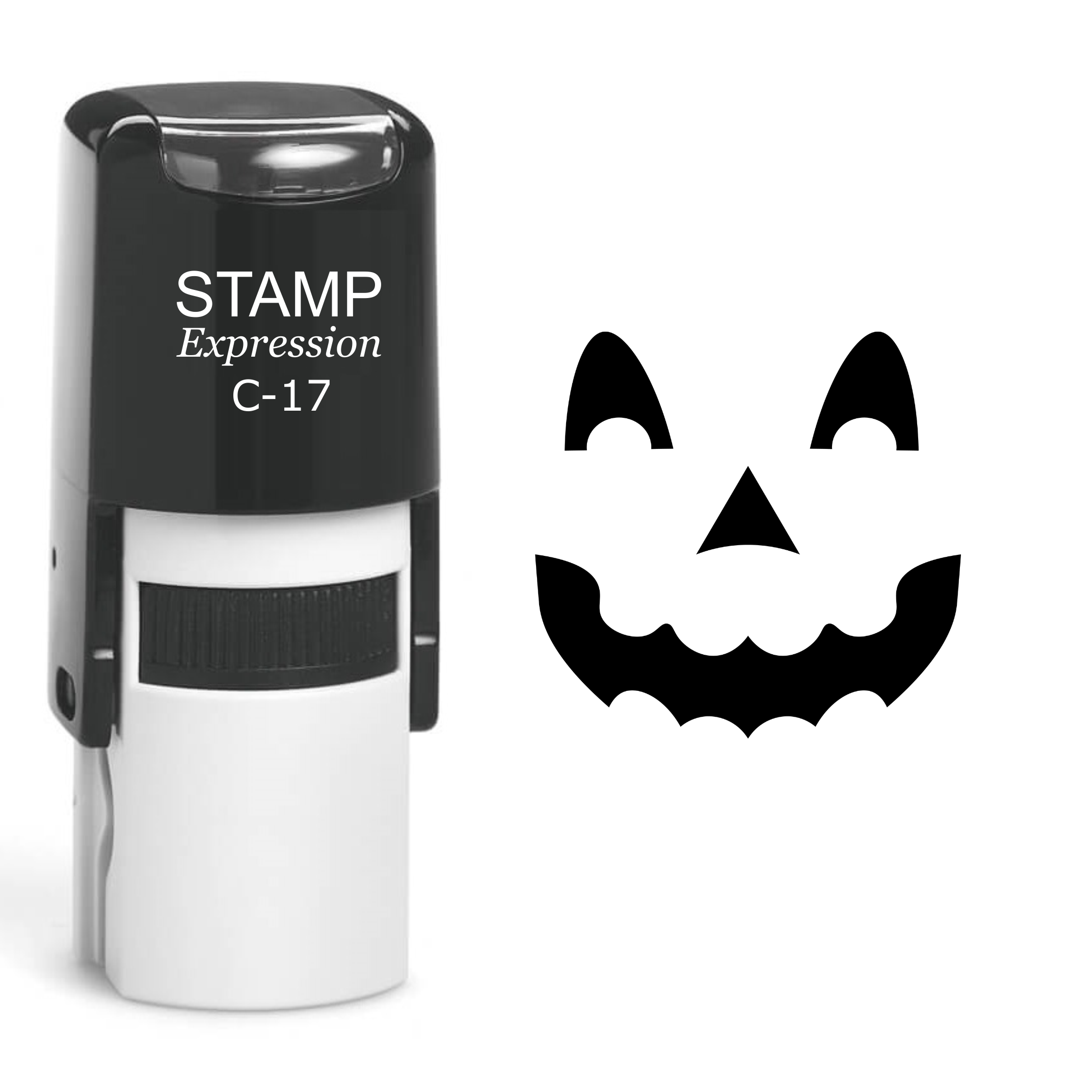 Pumpkin Faces Halloween Self Inking Rubber Stamp (SH-60661)