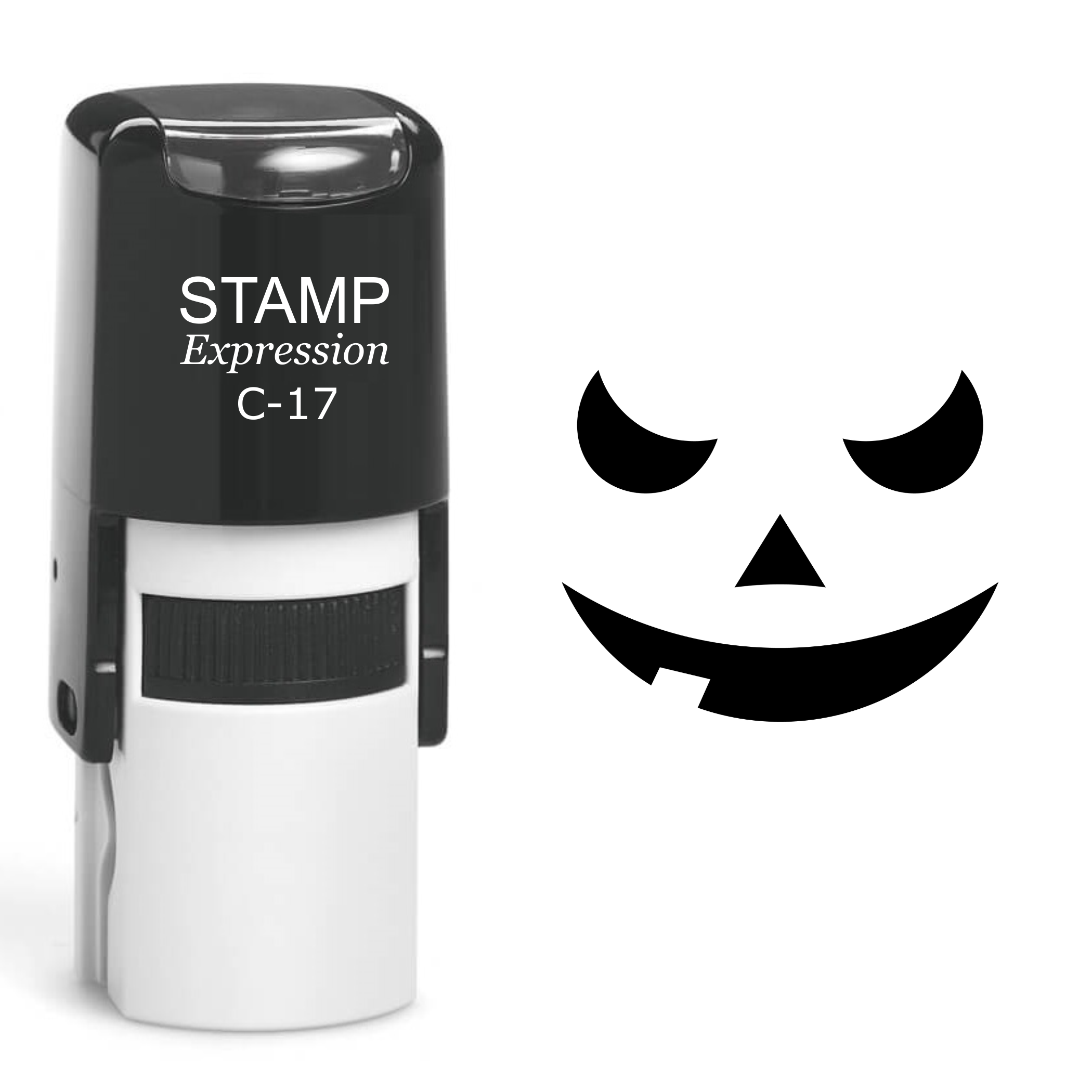 Pumpkin Faces Halloween Self Inking Rubber Stamp (SH-60662)