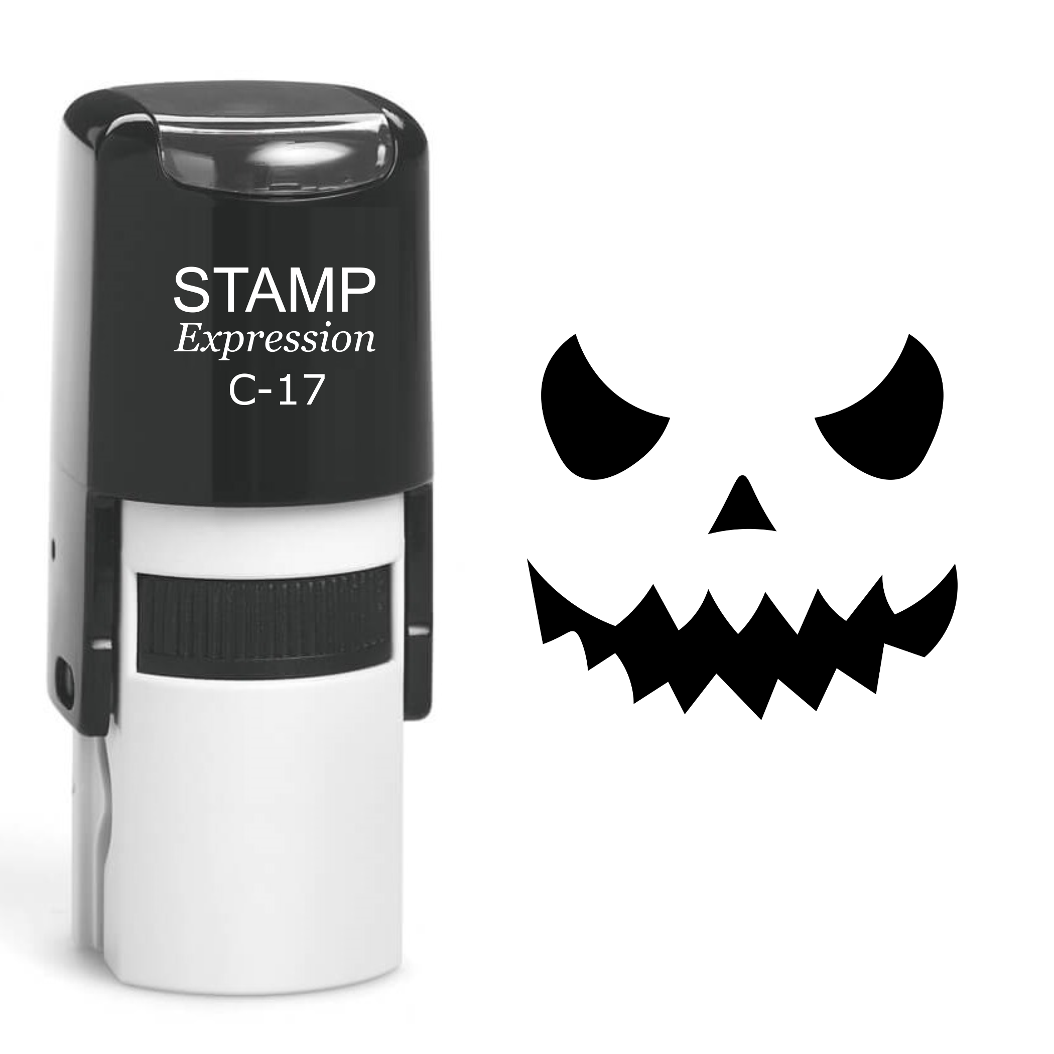 Pumpkin Faces Halloween Self Inking Rubber Stamp (SH-60663)