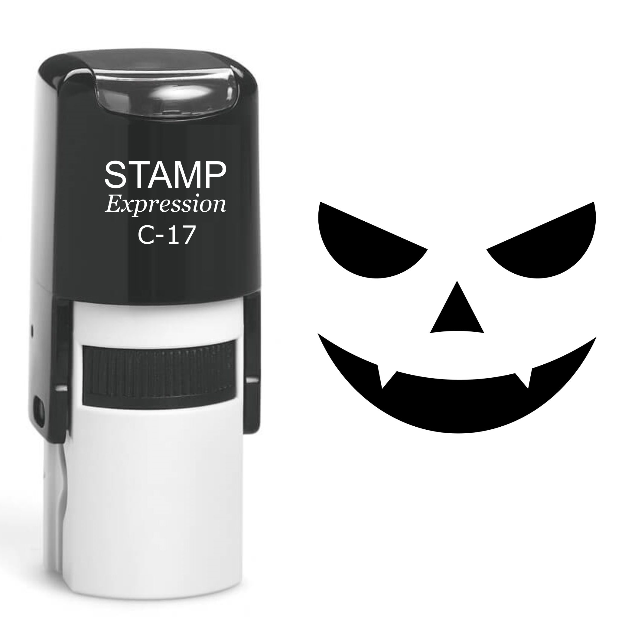 Pumpkin Faces Halloween Self Inking Rubber Stamp (SH-60664)