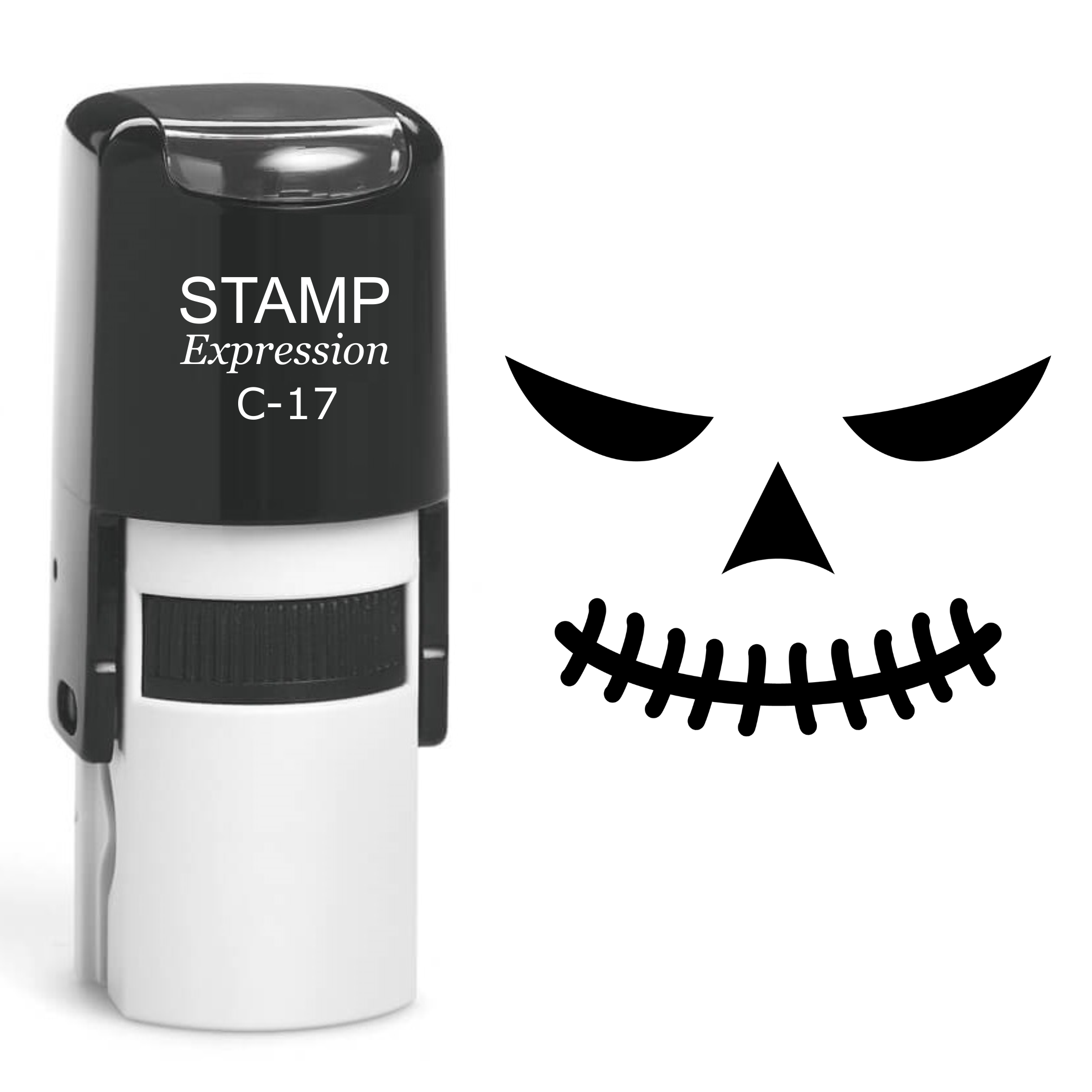 Pumpkin Faces Halloween Self Inking Rubber Stamp (SH-60666)