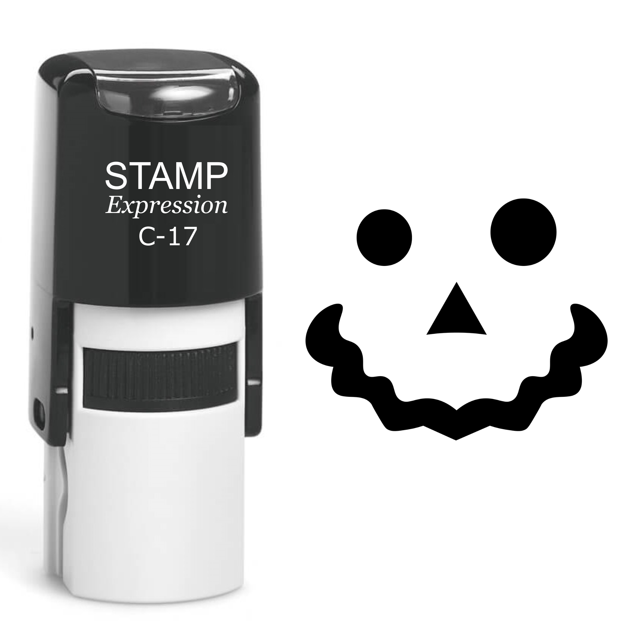 Pumpkin Faces Halloween Self Inking Rubber Stamp (SH-60667)