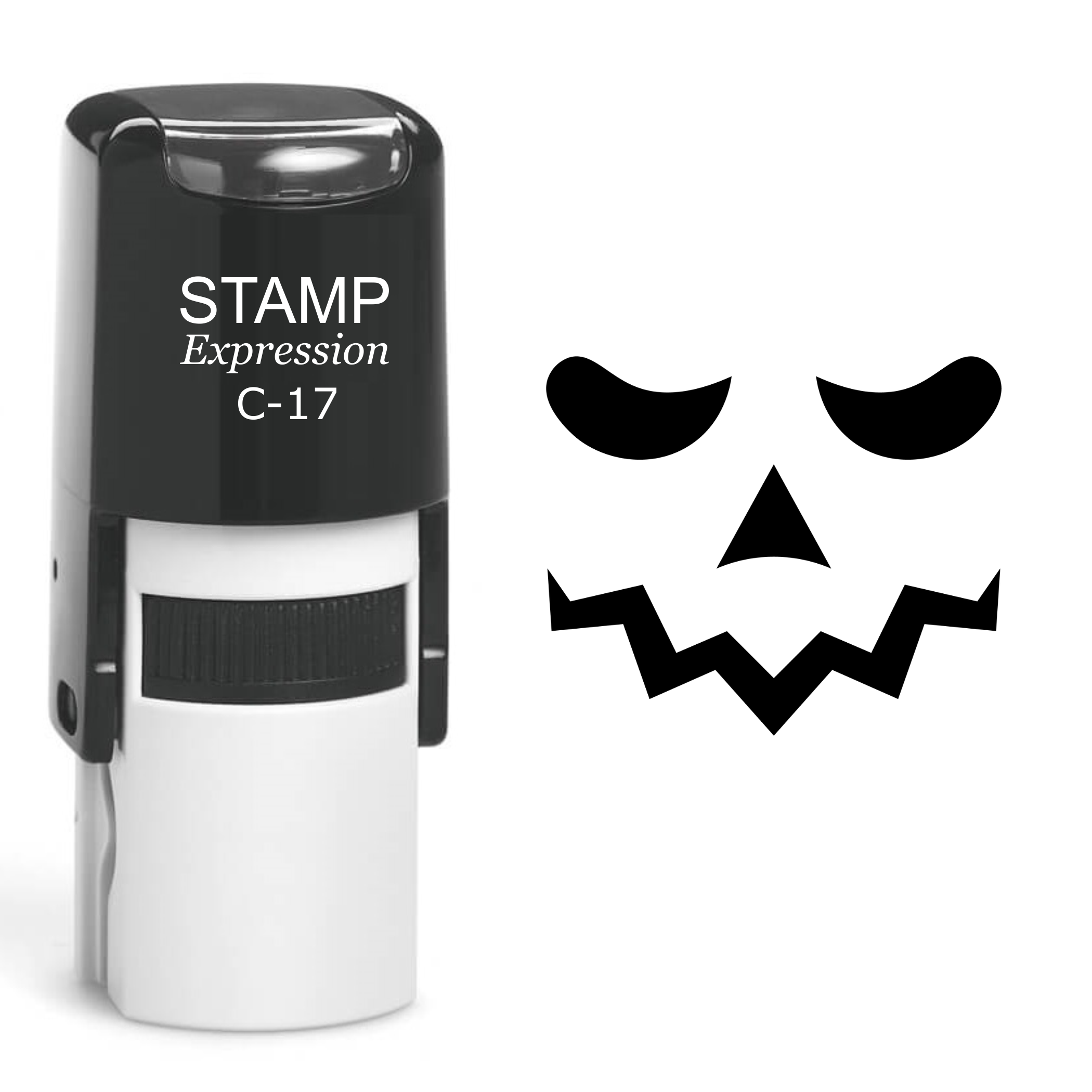 Pumpkin Faces Halloween Self Inking Rubber Stamp (SH-60668)