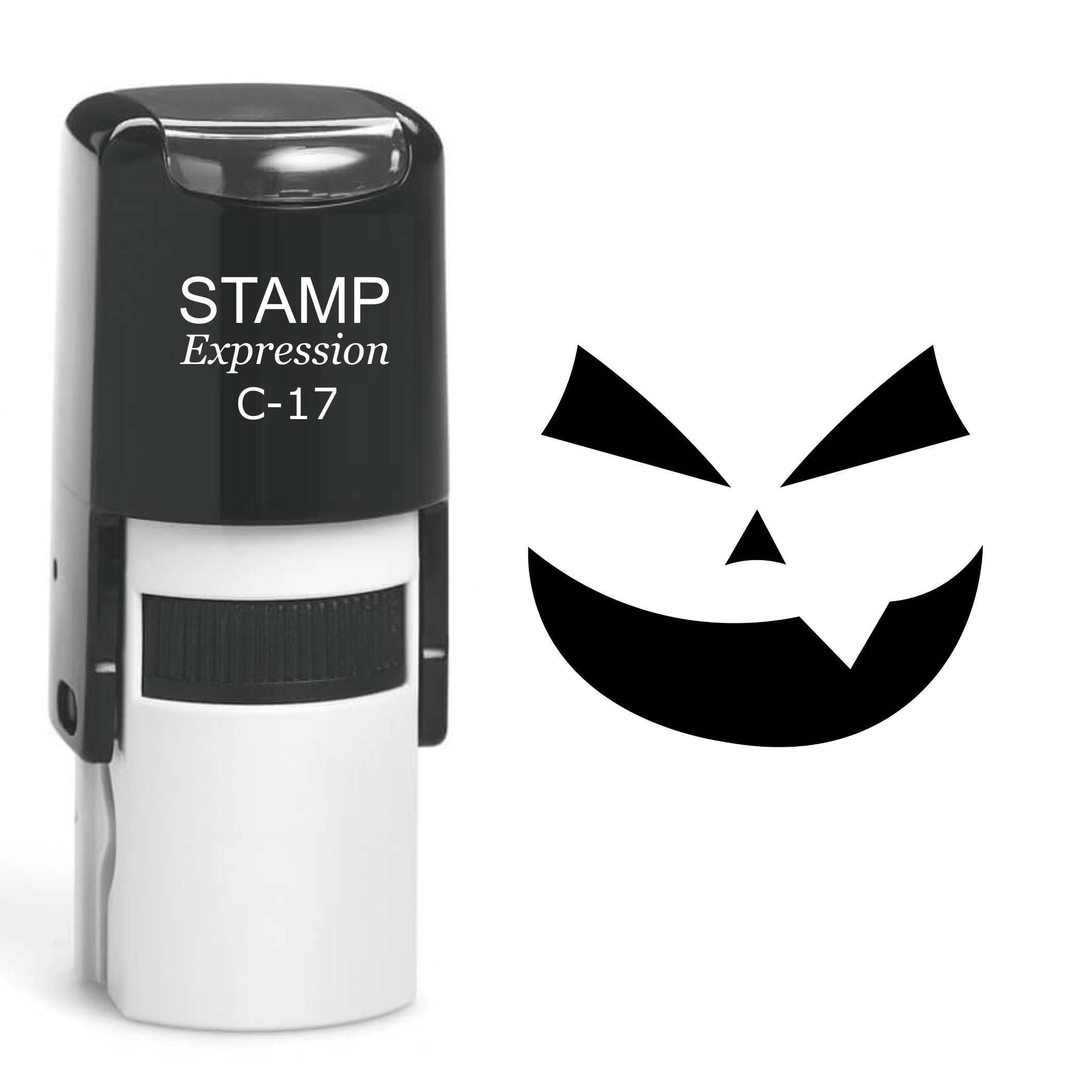 Pumpkin Faces Halloween Self Inking Rubber Stamp (SH-60669)