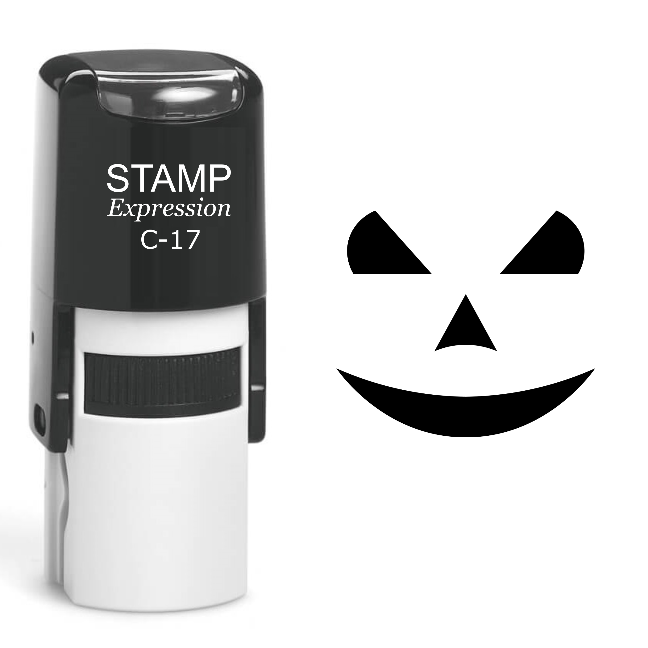 Pumpkin Faces Halloween Self Inking Rubber Stamp (SH-60670)