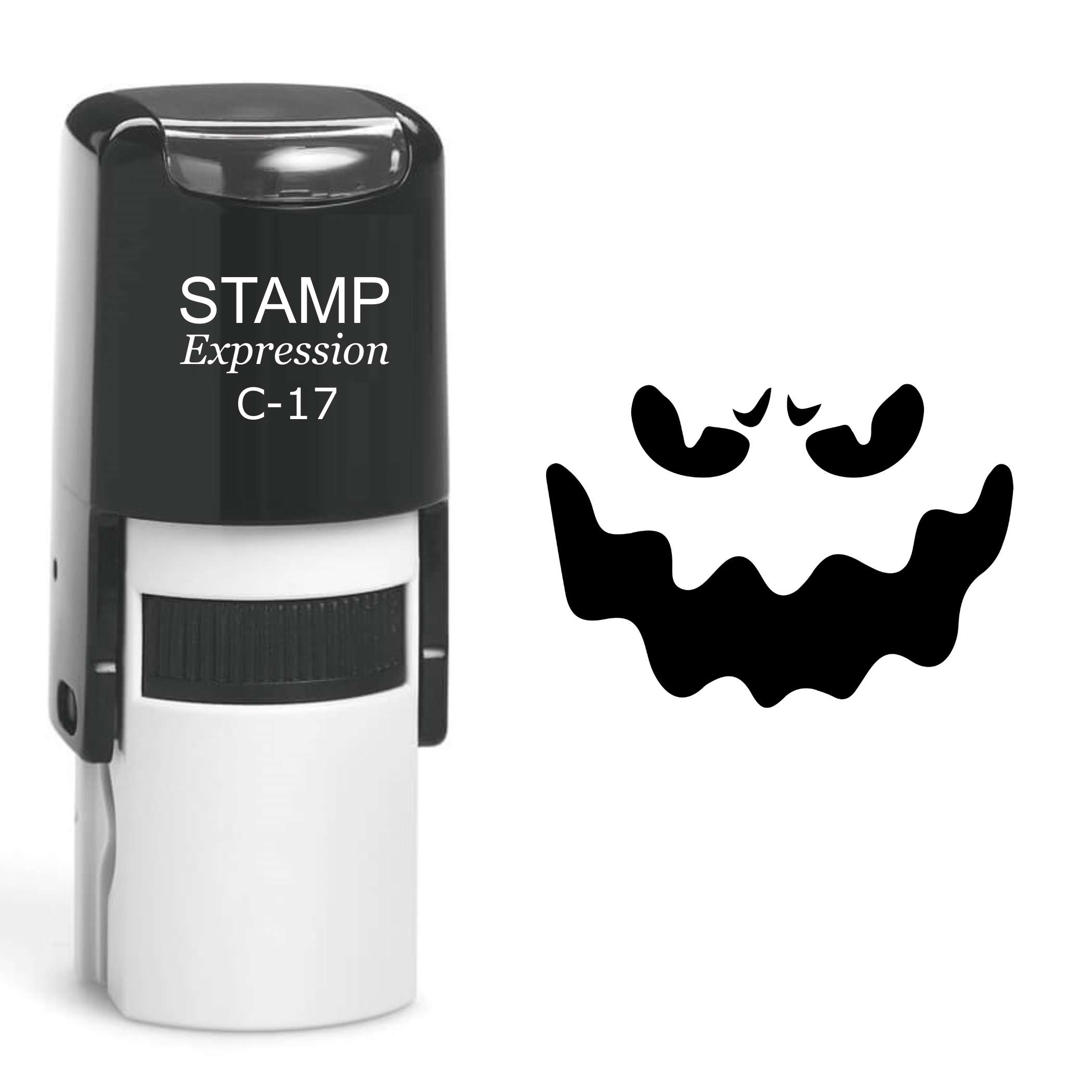 Pumpkin Faces Halloween Self Inking Rubber Stamp (SH-60671)