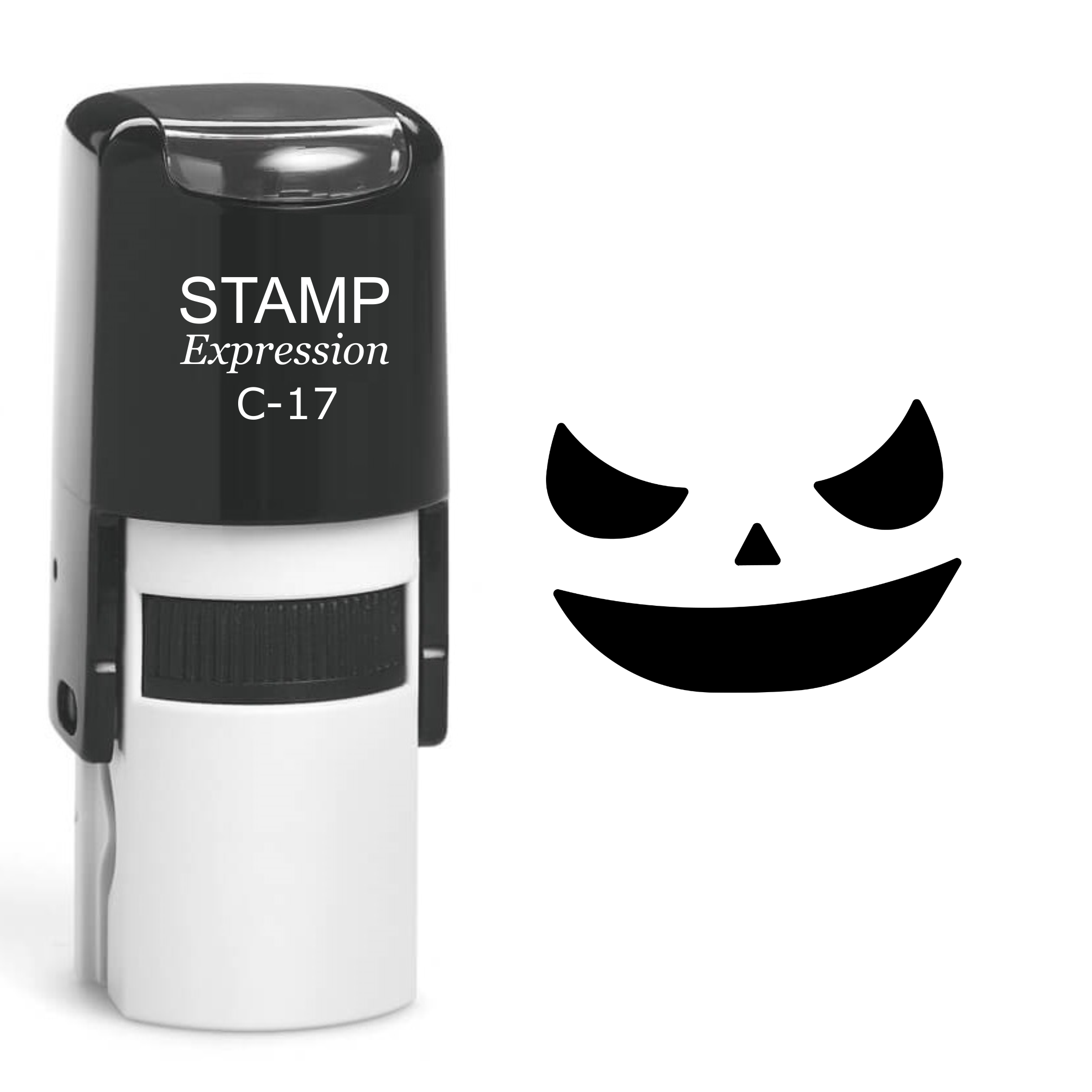 Pumpkin Faces Halloween Self Inking Rubber Stamp (SH-60672)