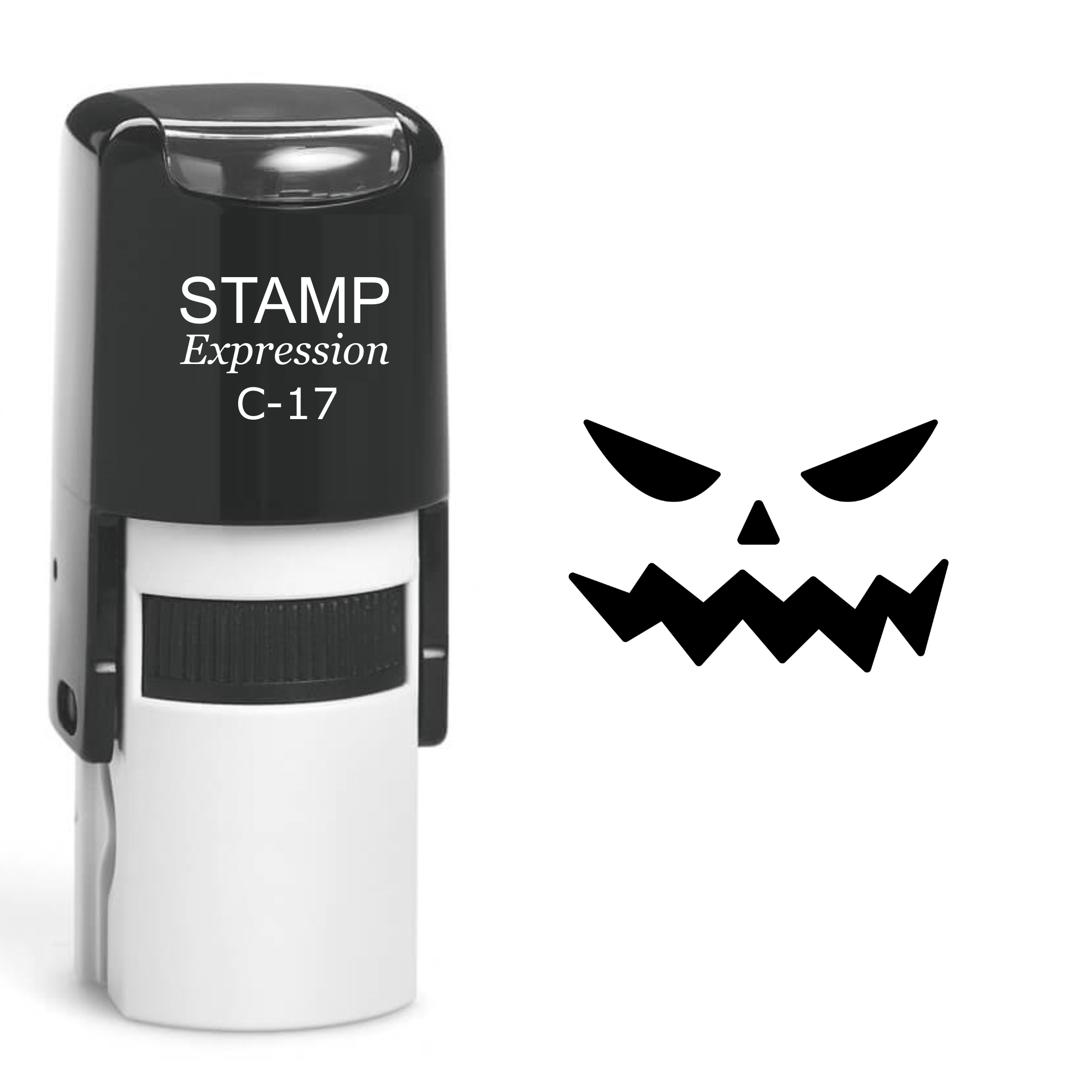 Pumpkin Faces Halloween Self Inking Rubber Stamp (SH-60674)