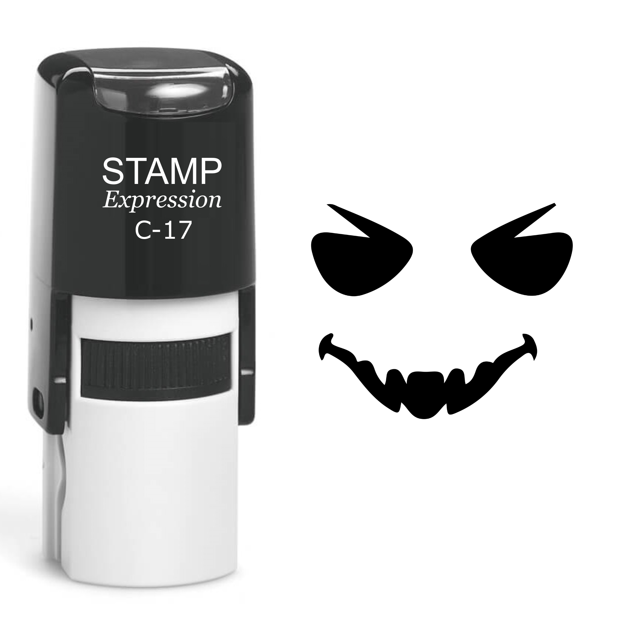 Pumpkin Faces Halloween Self Inking Rubber Stamp (SH-60675)