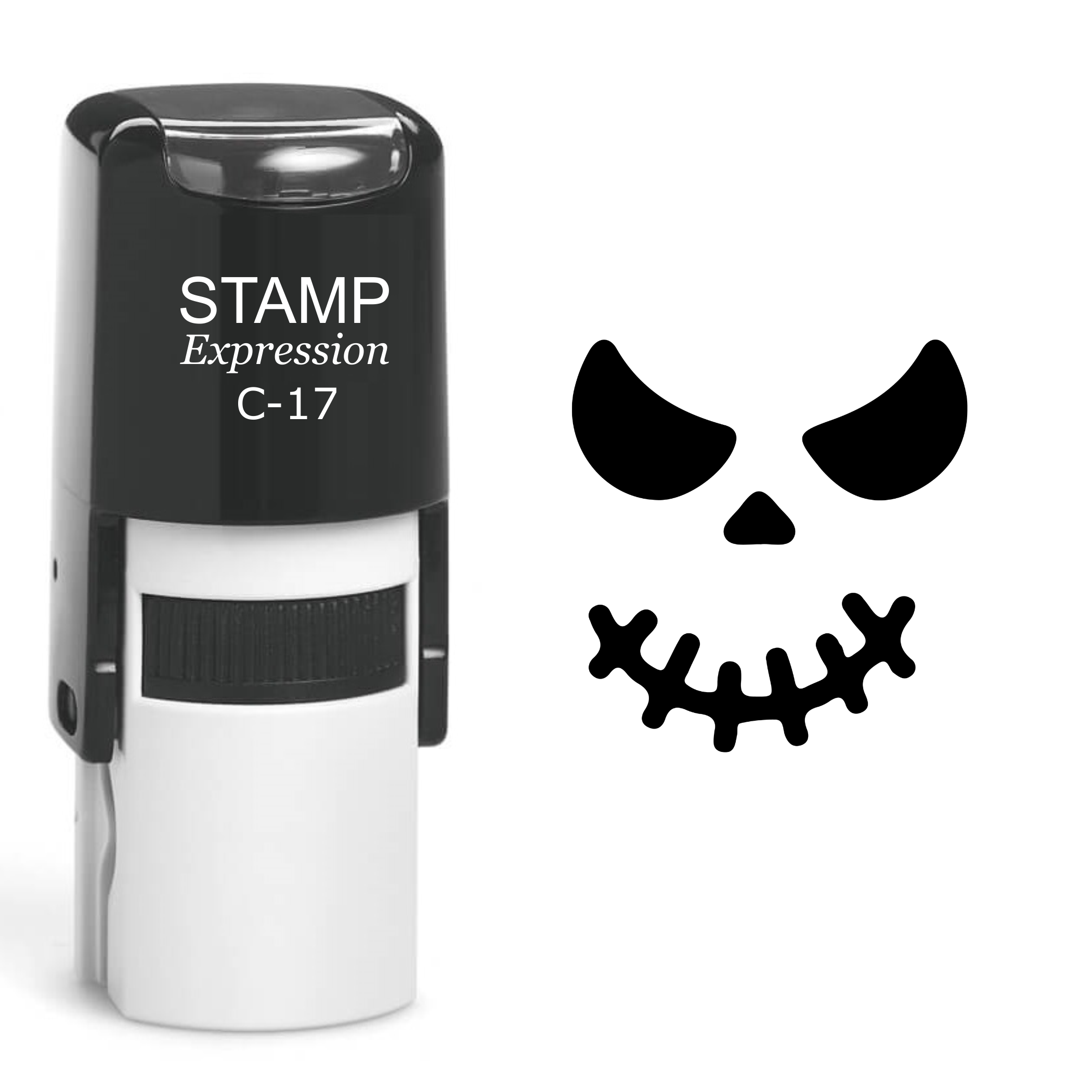 Pumpkin Faces Halloween Self Inking Rubber Stamp (SH-60676)