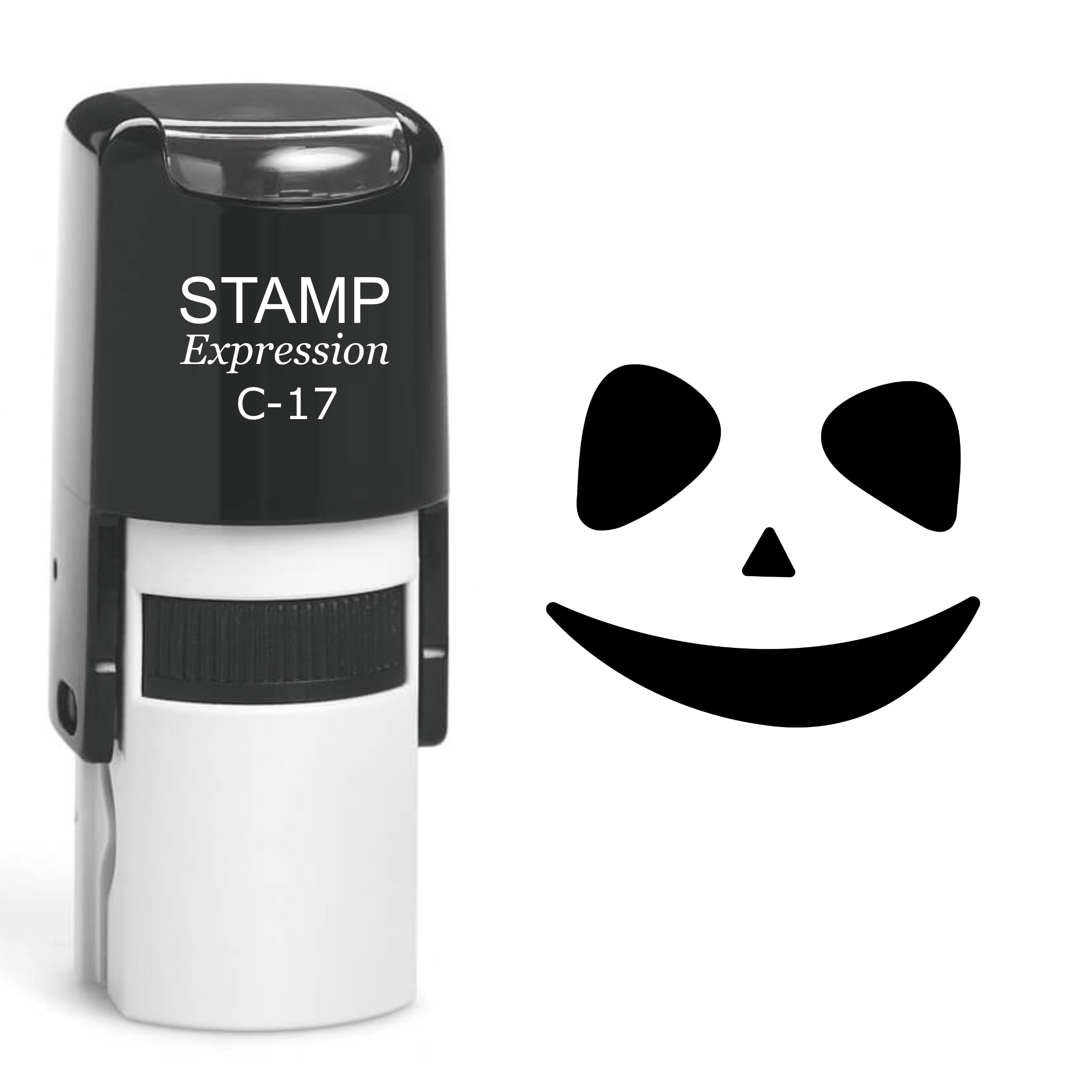 Pumpkin Faces Halloween Self Inking Rubber Stamp (SH-60677)
