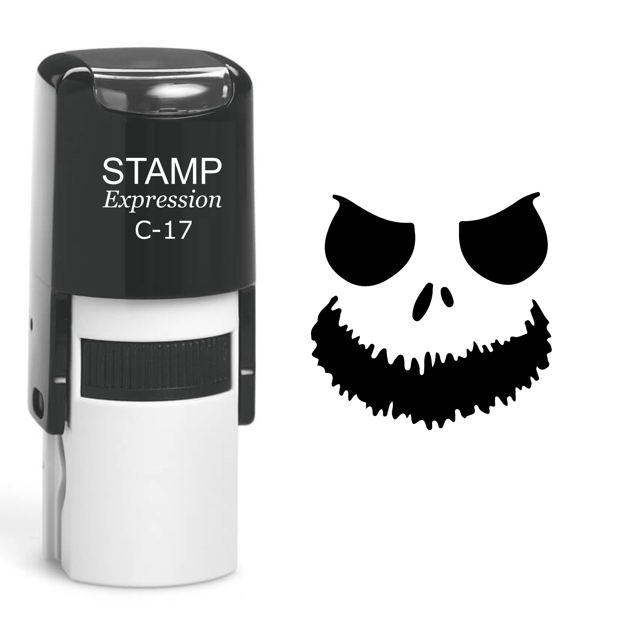 Pumpkin Faces Halloween Self Inking Rubber Stamp (SH-60678)
