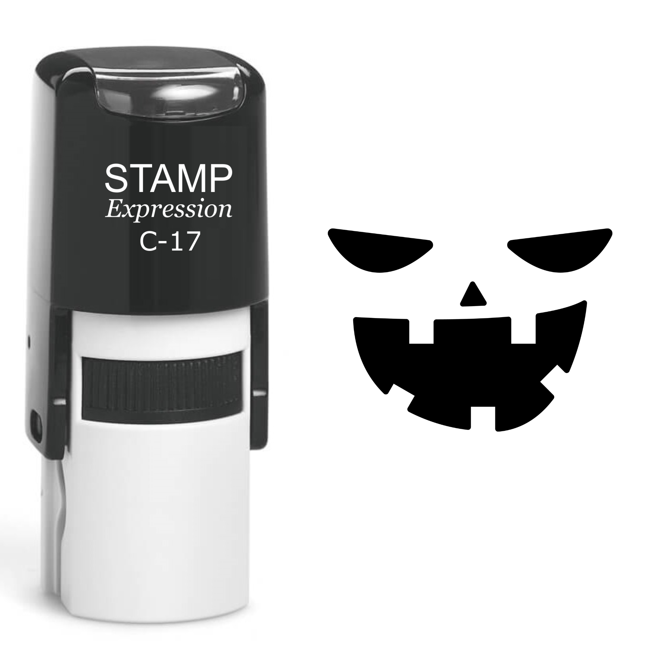 Pumpkin Faces Halloween Self Inking Rubber Stamp (SH-60680)
