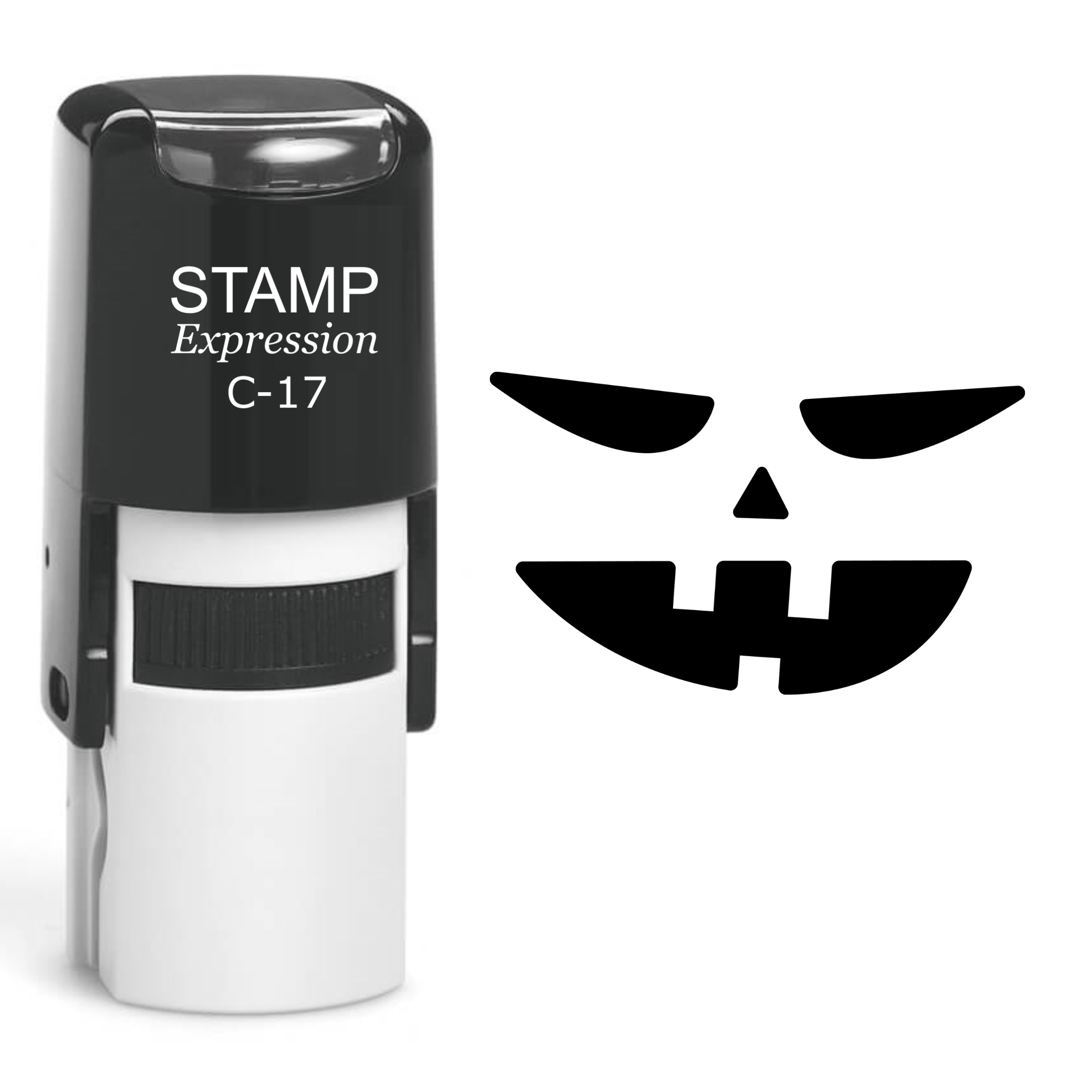 Pumpkin Faces Halloween Self Inking Rubber Stamp (SH-60682)