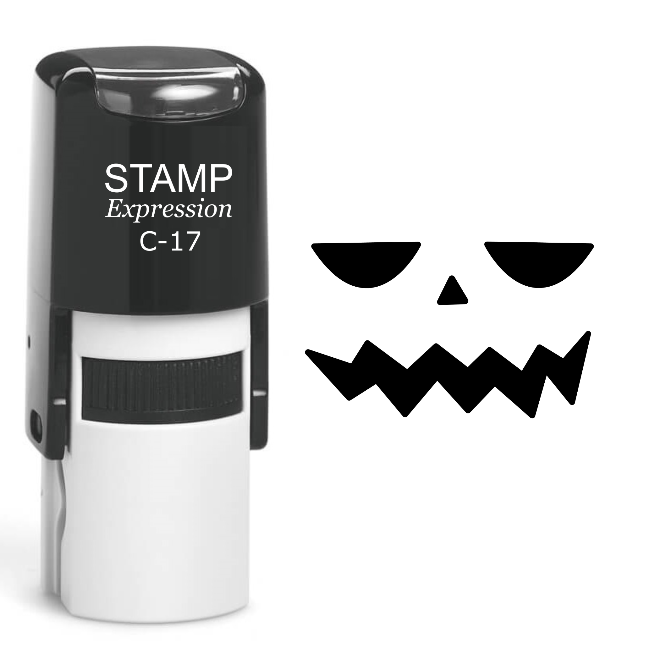 Pumpkin Faces Halloween Self Inking Rubber Stamp (SH-60683)