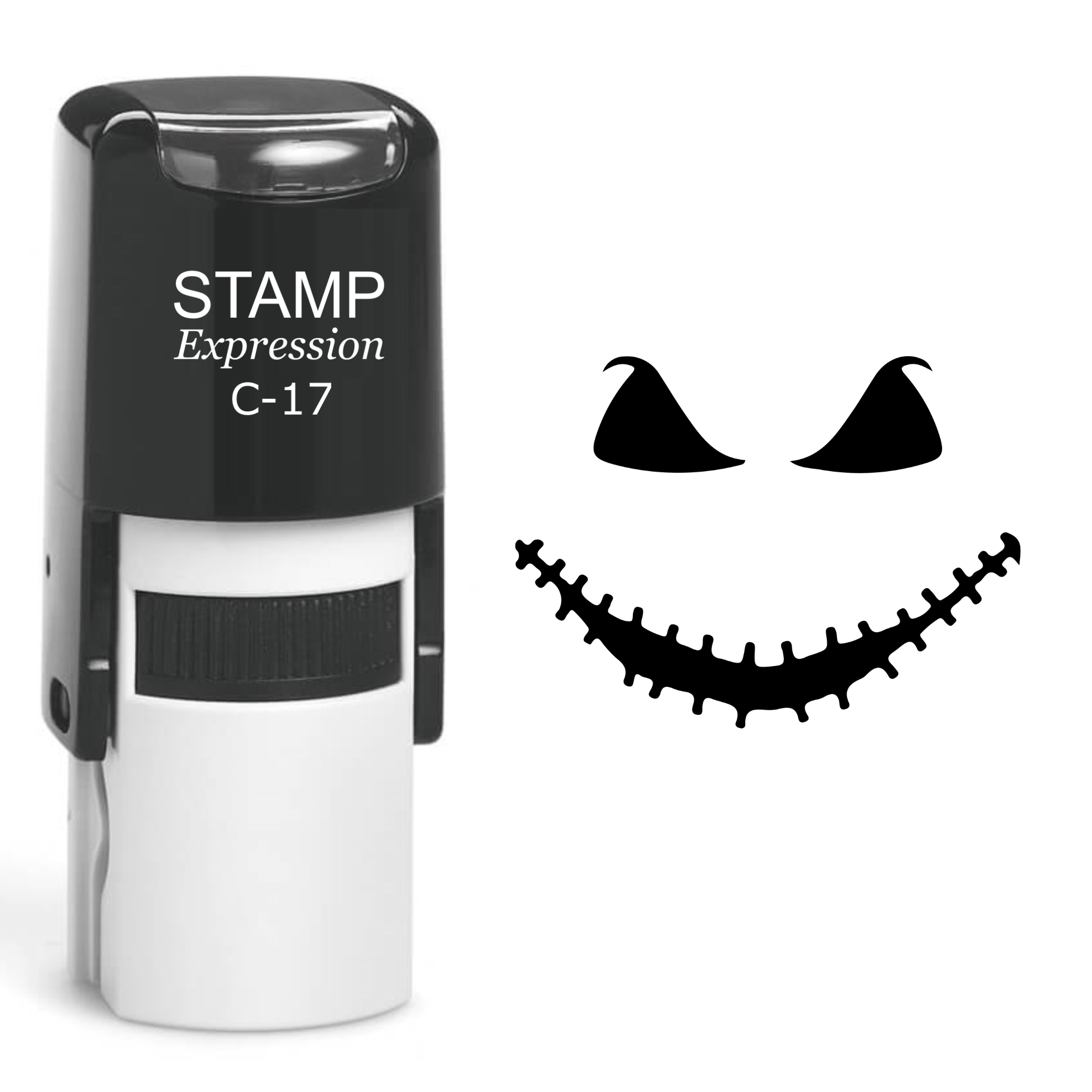 Pumpkin Faces Halloween Self Inking Rubber Stamp (SH-60684)
