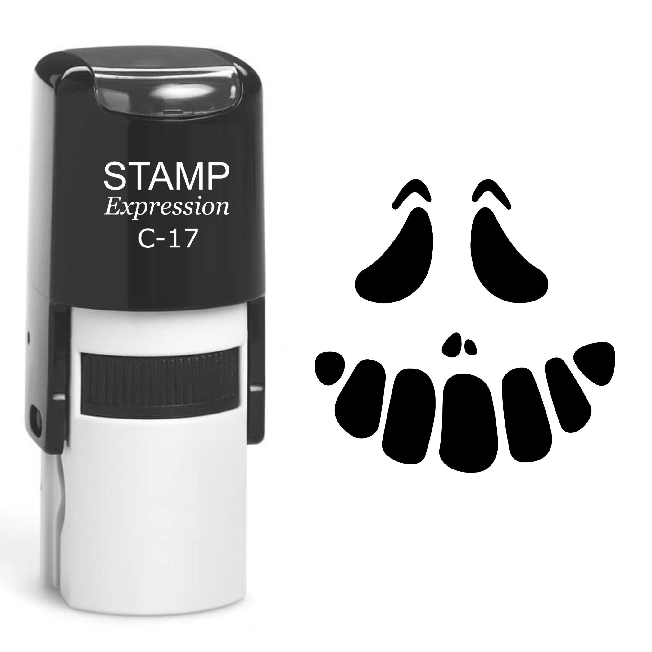 Pumpkin Faces Halloween Self Inking Rubber Stamp (SH-60685)