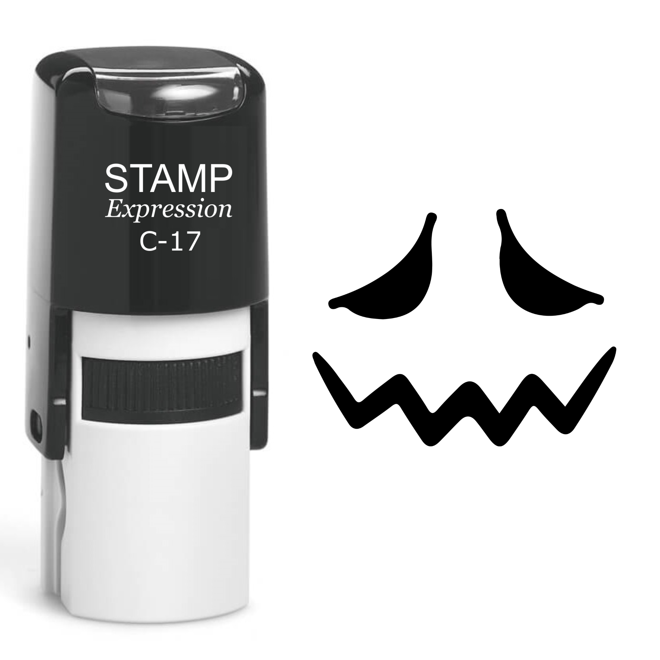Pumpkin Faces Halloween Self Inking Rubber Stamp (SH-60686)