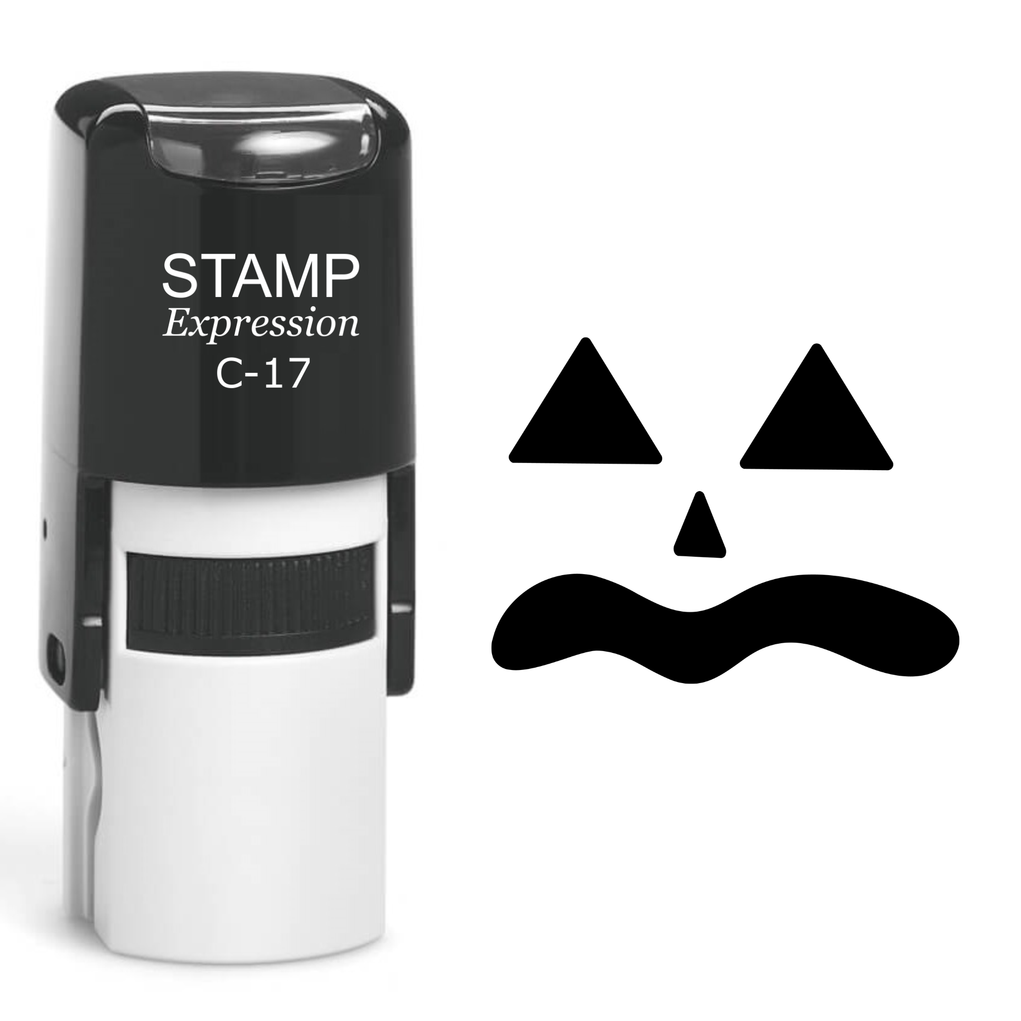 Pumpkin Faces Halloween Self Inking Rubber Stamp (SH-60688)