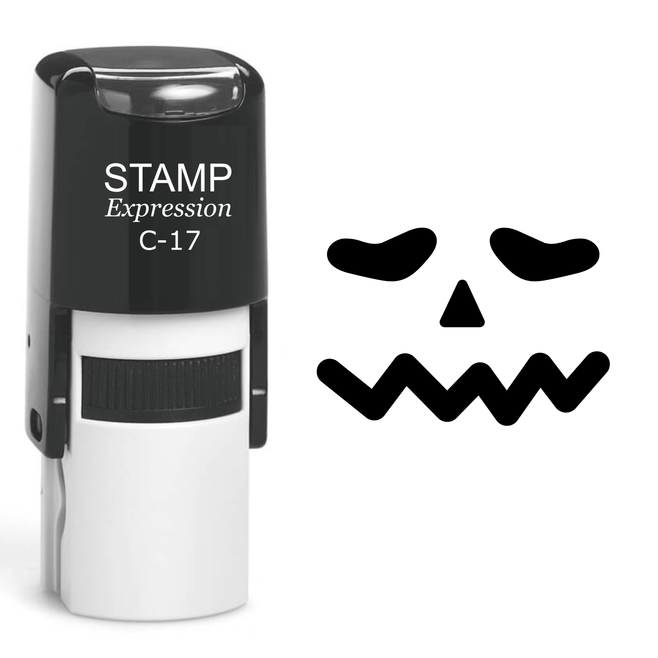 Pumpkin Faces Halloween Self Inking Rubber Stamp (SH-60689)