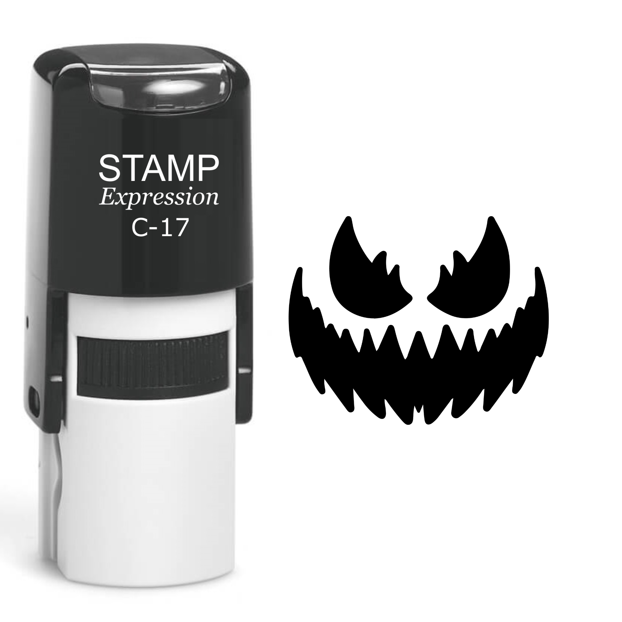 Pumpkin Faces Halloween Self Inking Rubber Stamp (SH-60690)