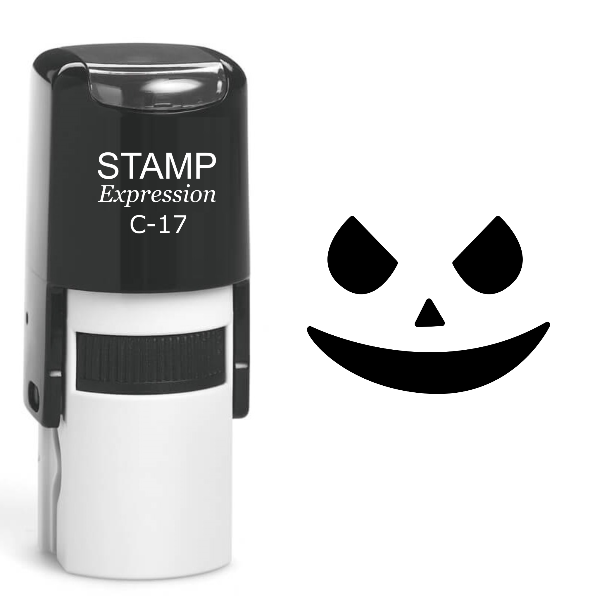 Pumpkin Faces Halloween Self Inking Rubber Stamp (SH-60691)