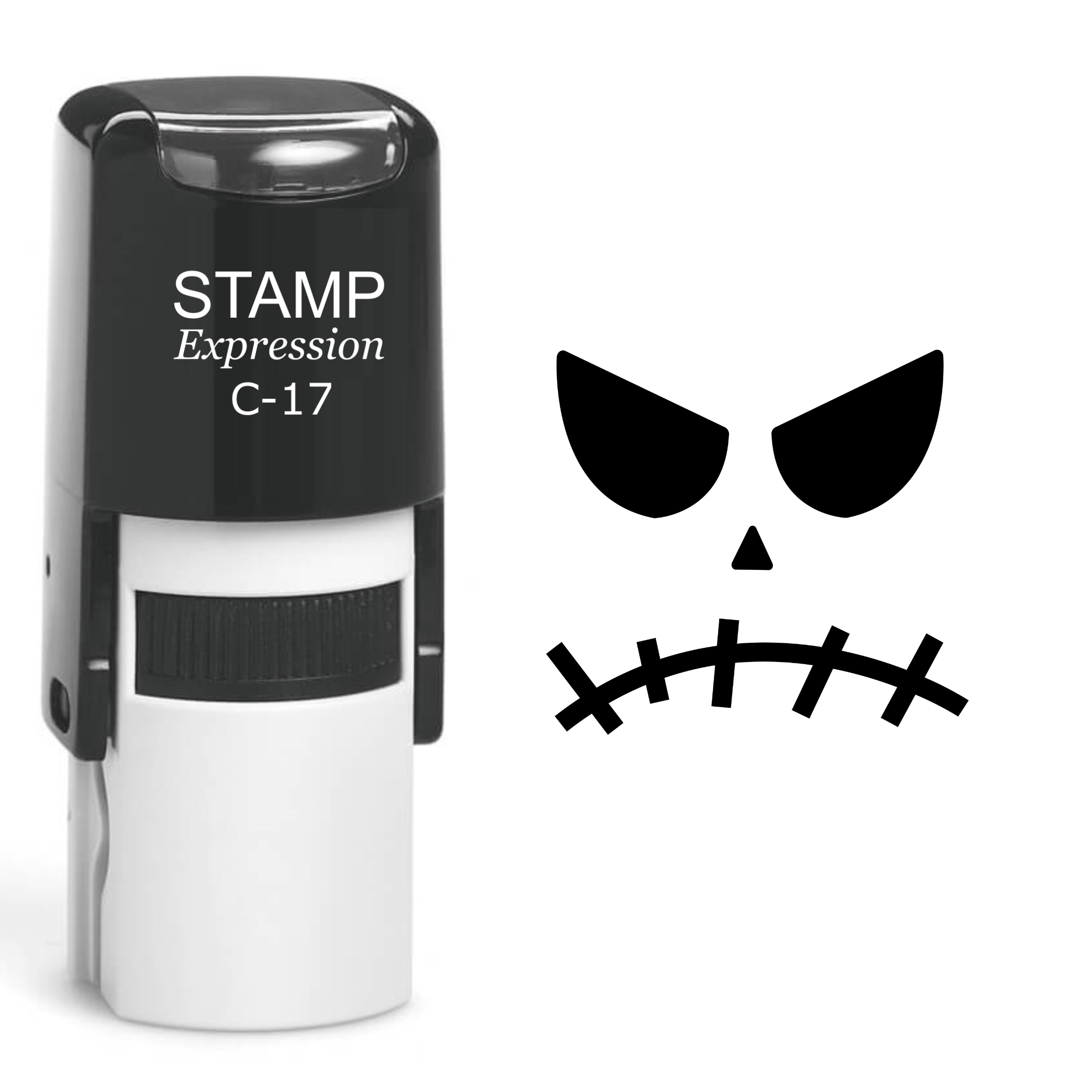 Pumpkin Faces Halloween Self Inking Rubber Stamp (SH-60692)