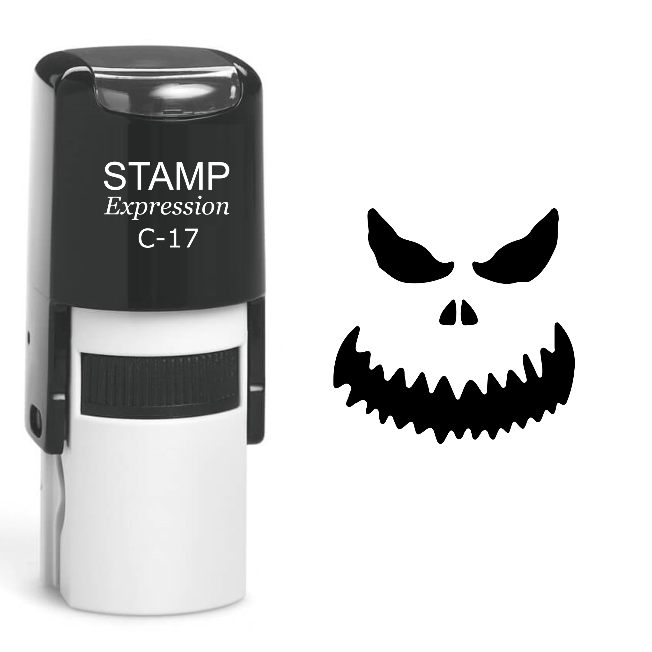 Pumpkin Faces Halloween Self Inking Rubber Stamp (SH-60694)
