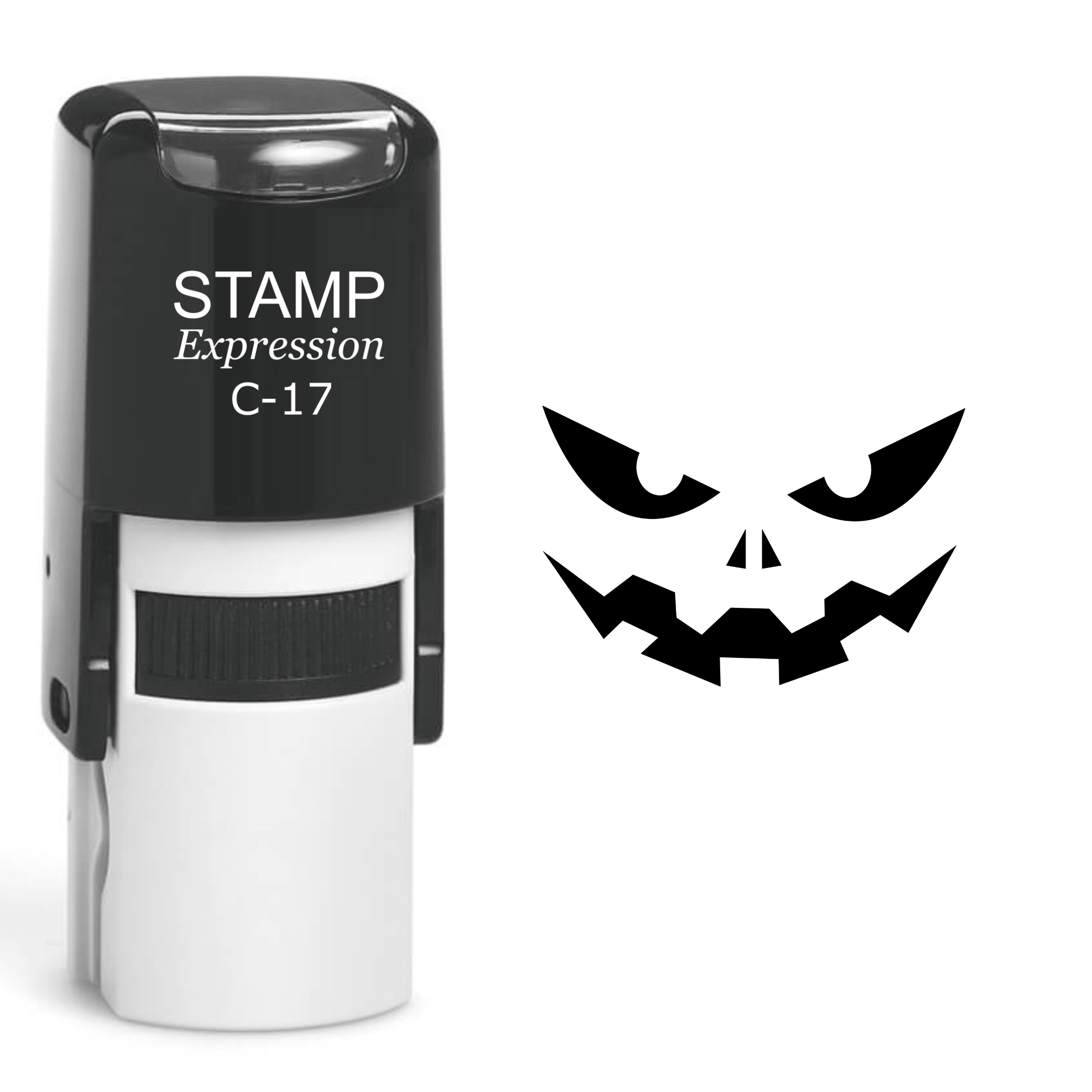 Pumpkin Faces Halloween Self Inking Rubber Stamp (SH-60696)
