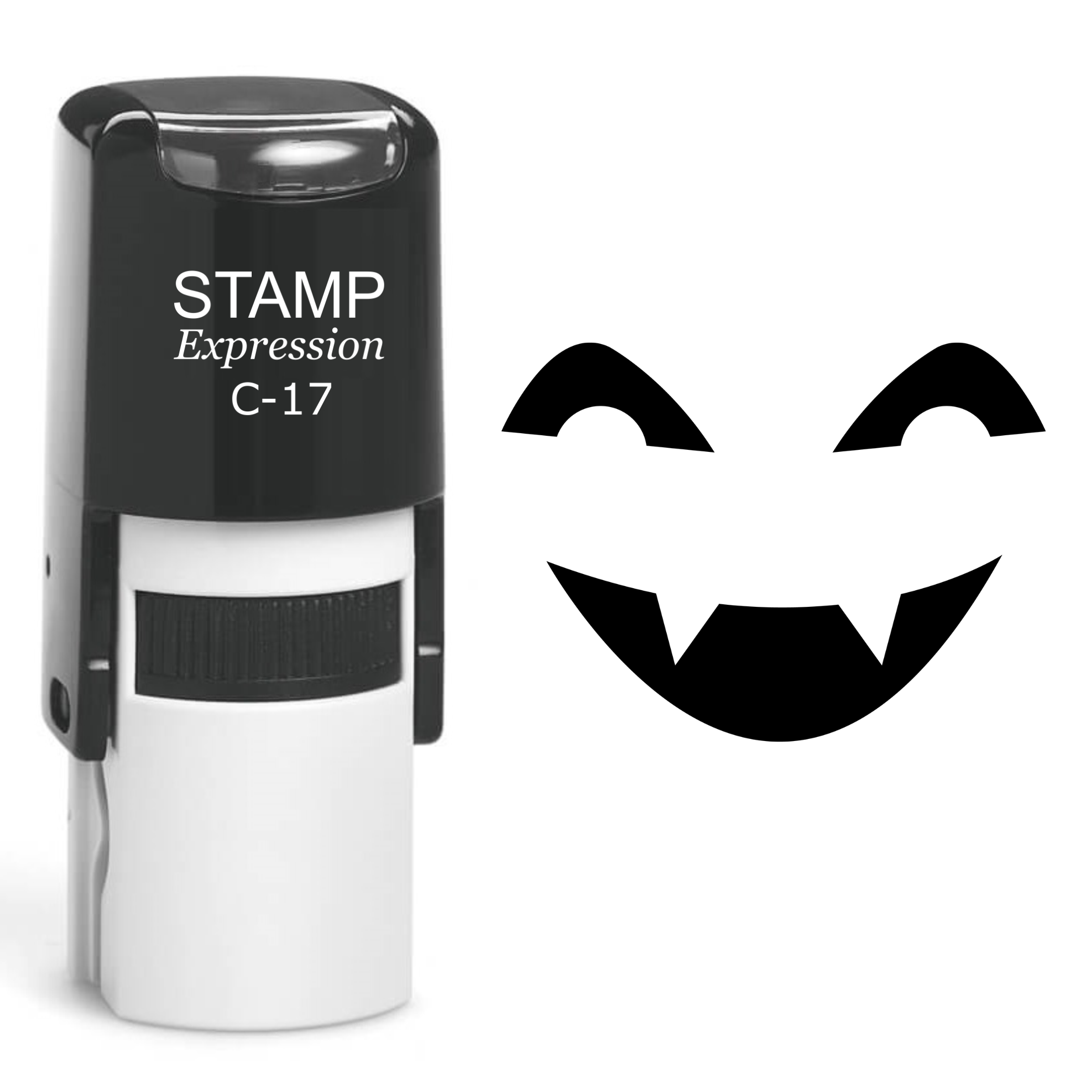 Pumpkin Faces Halloween Self Inking Rubber Stamp (SH-60698)