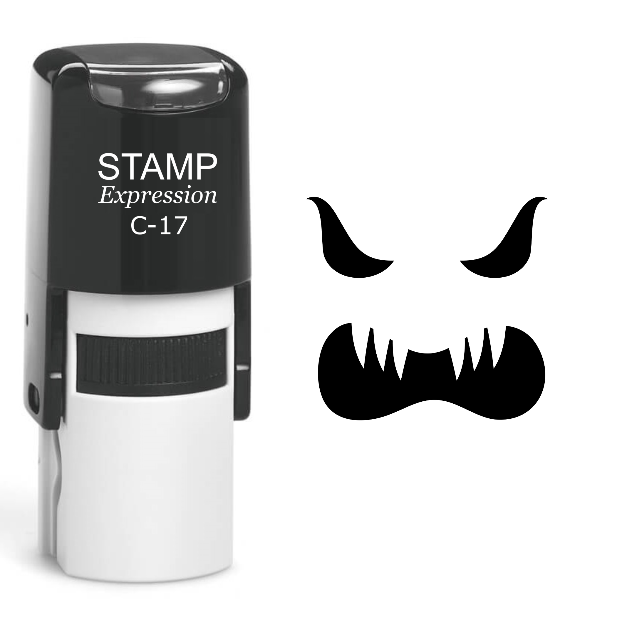 Pumpkin Faces Halloween Self Inking Rubber Stamp (SH-60699)