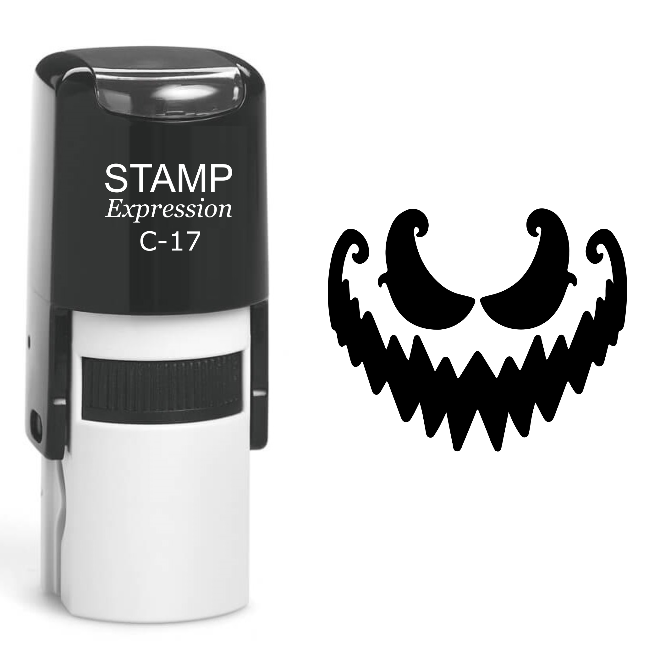 Pumpkin Faces Halloween Self Inking Rubber Stamp (SH-60700)