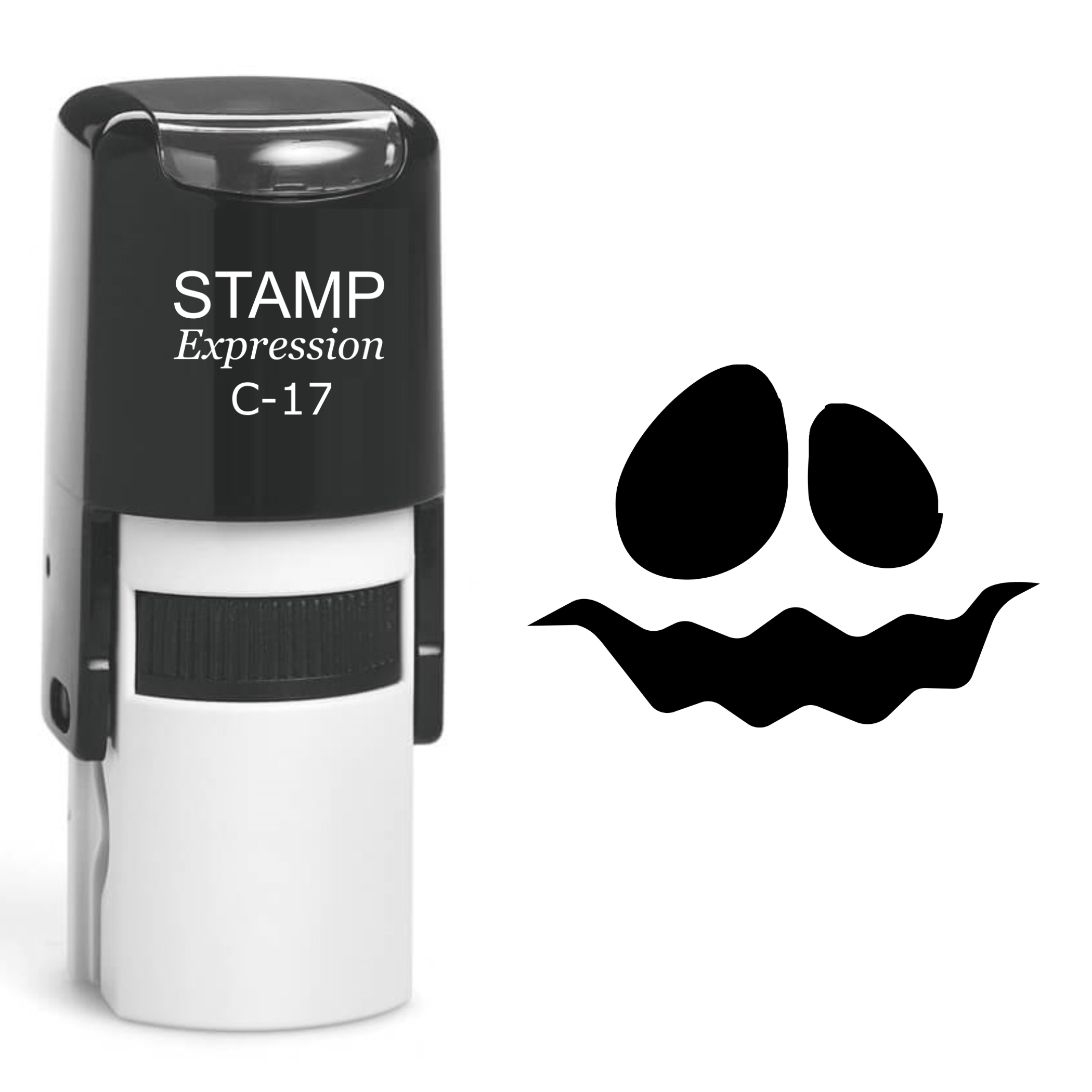 Pumpkin Faces Halloween Self Inking Rubber Stamp (SH-60702)