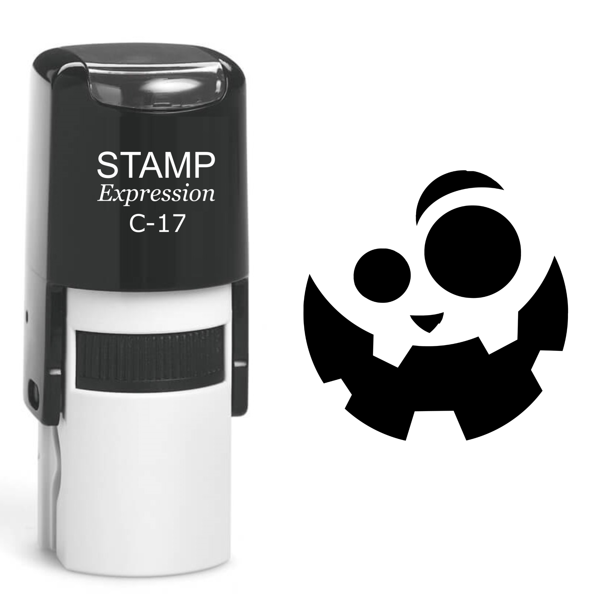 Pumpkin Faces Halloween Self Inking Rubber Stamp (SH-60704)