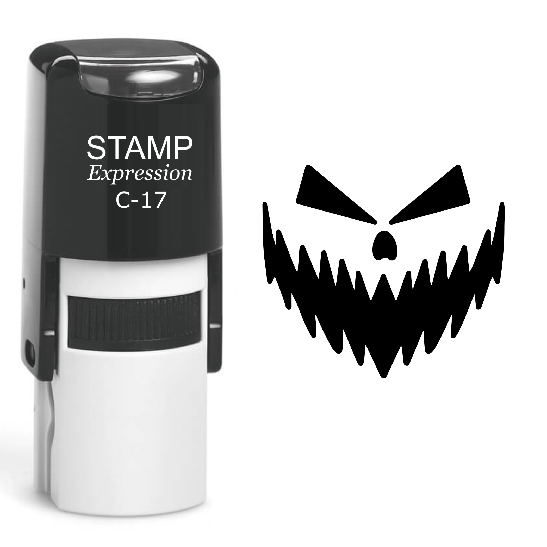 Pumpkin Faces Halloween Self Inking Rubber Stamp (SH-60706)