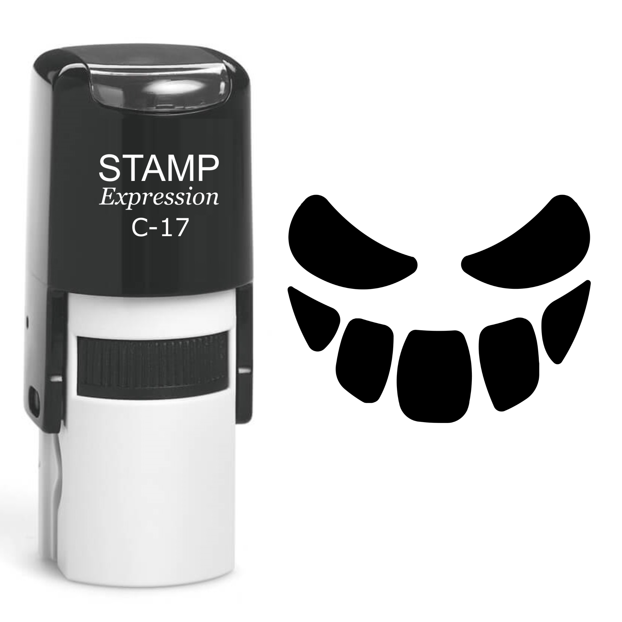 Pumpkin Faces Halloween Self Inking Rubber Stamp (SH-60707)