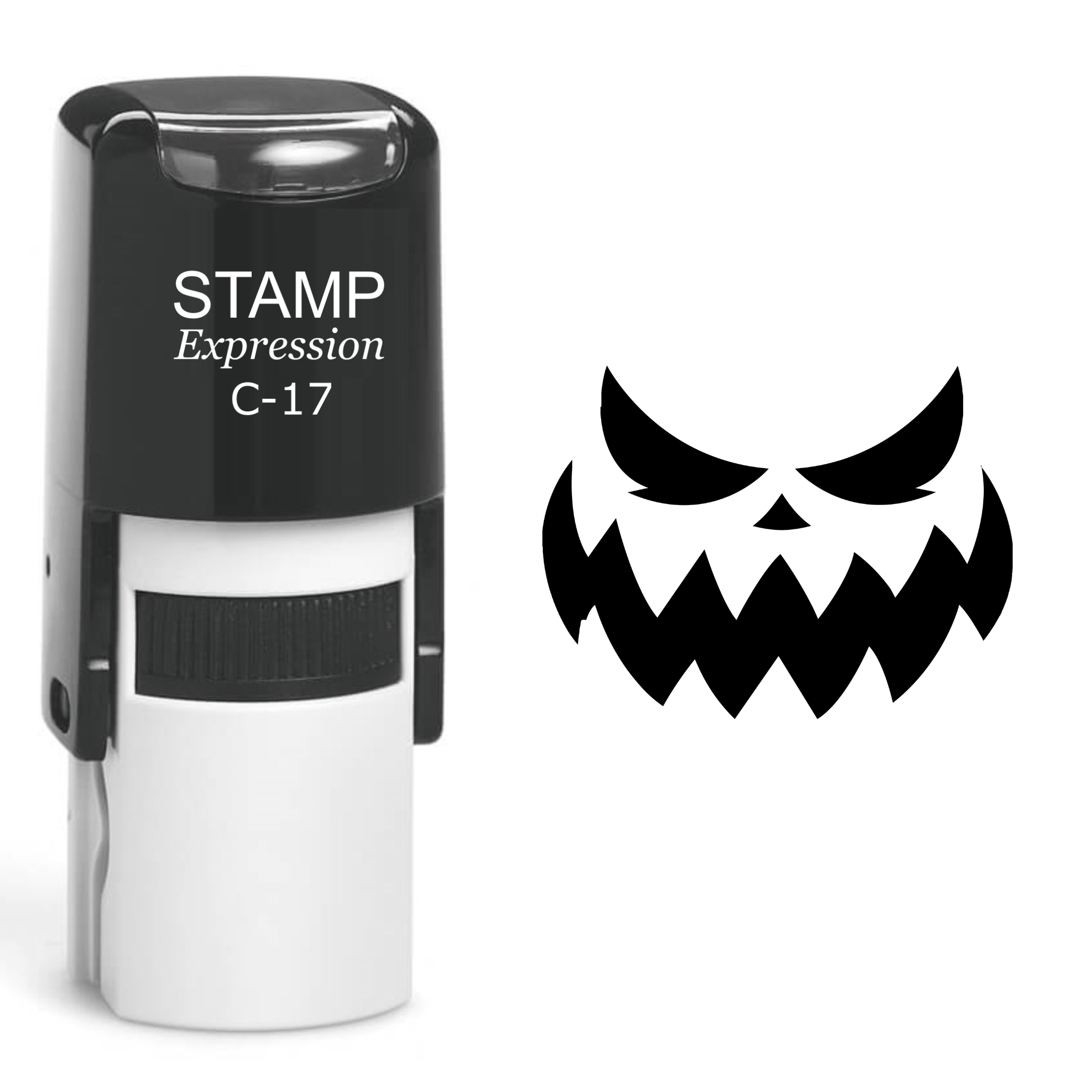 Pumpkin Faces Halloween Self Inking Rubber Stamp (SH-60709)