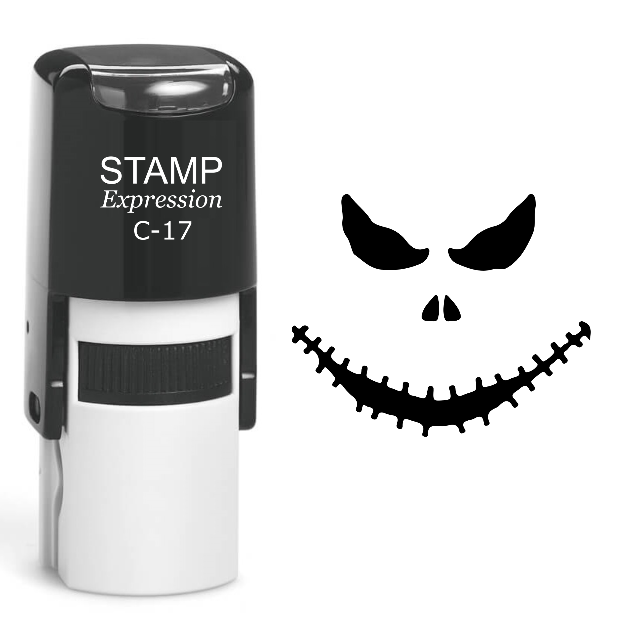 Pumpkin Faces Halloween Self Inking Rubber Stamp (SH-60710)