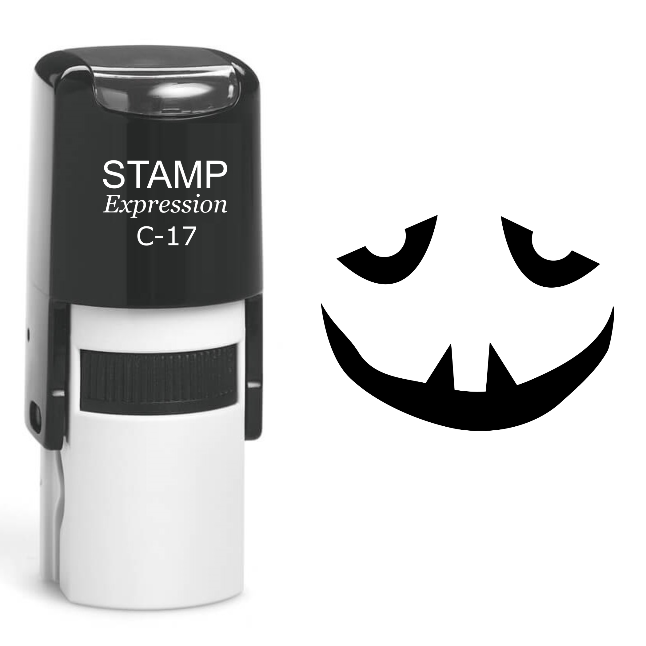 Pumpkin Faces Halloween Self Inking Rubber Stamp (SH-60711)