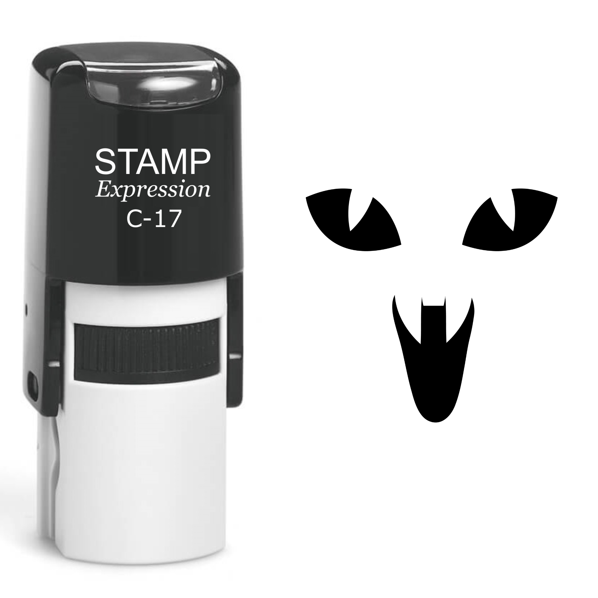 Pumpkin Faces Halloween Self Inking Rubber Stamp (SH-60712)